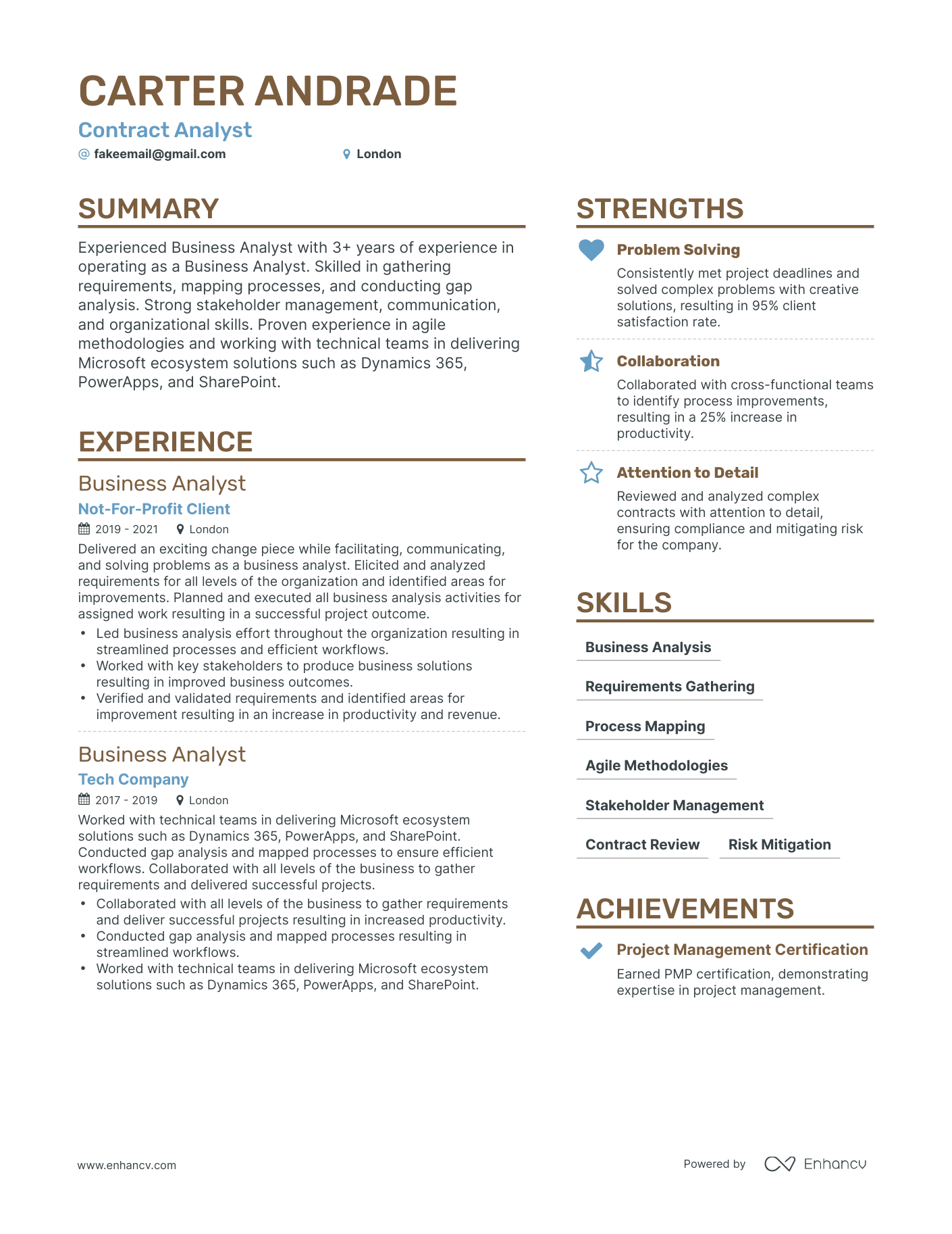 5 Contract Analyst Resume Examples & Guide for 2024