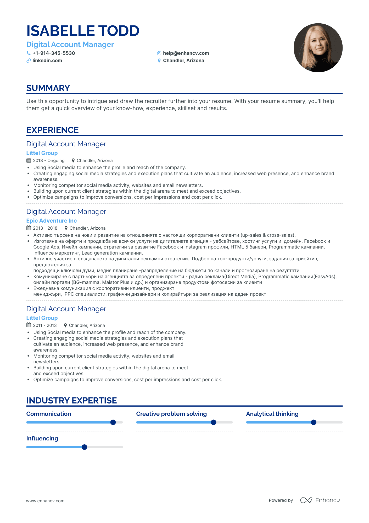 Digital Account Manager Resume Examples & Guide for 2023 (Layout