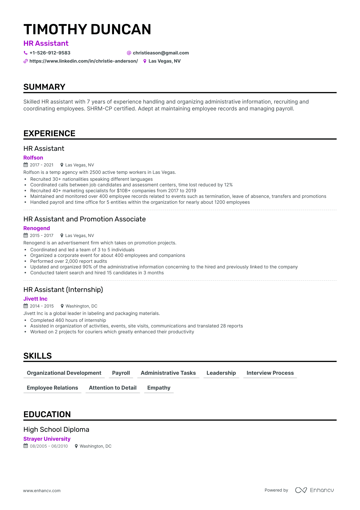 5 HR Assistant Resume Examples & Guide for 2024