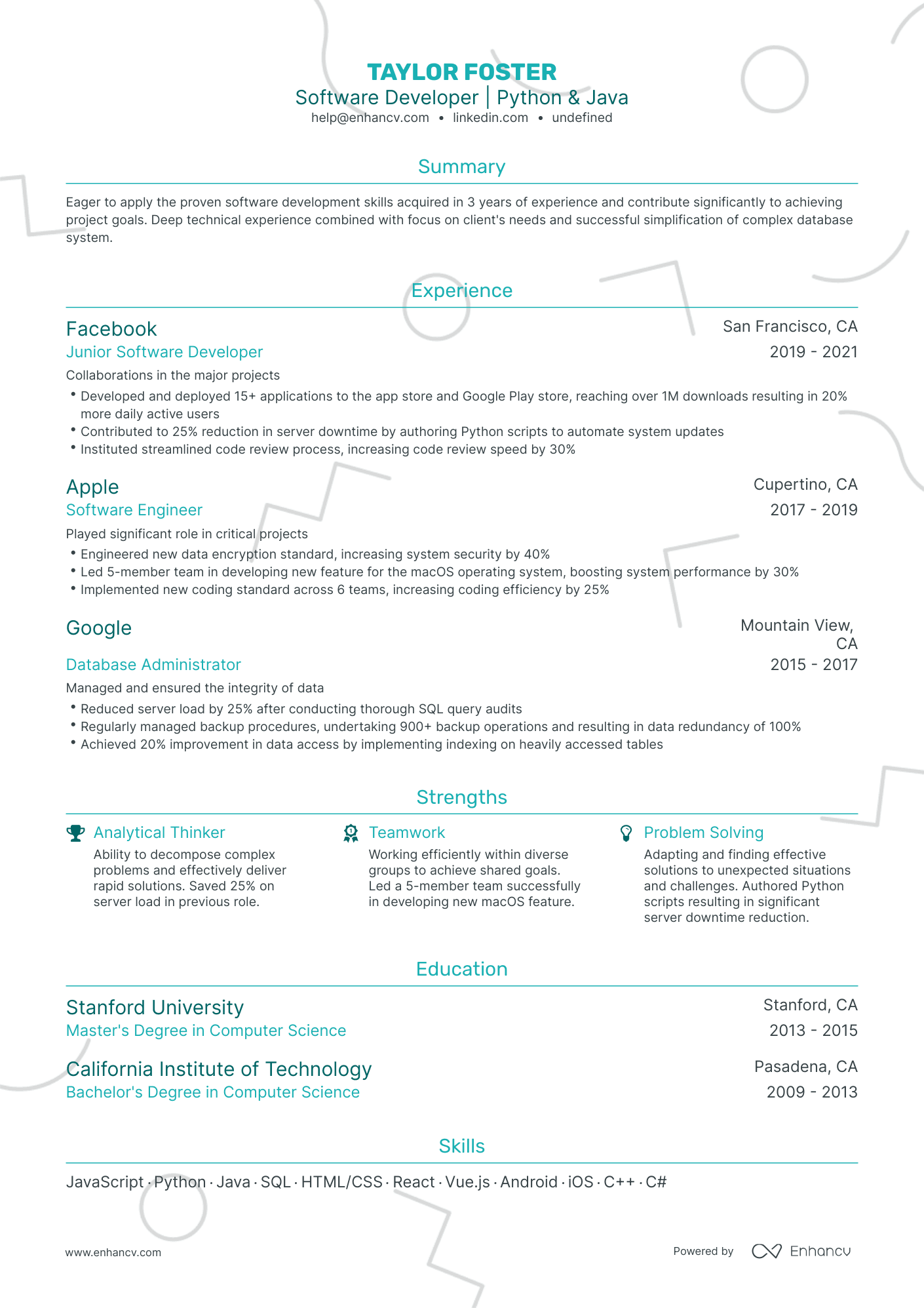 5 Entry-level Computer Science Resume Examples & Guide for 2024