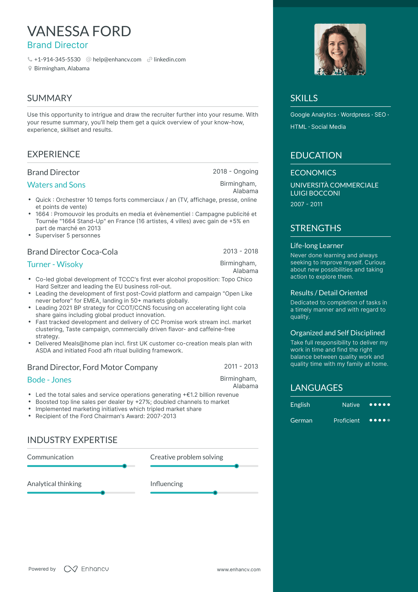 Brand Director Resume Examples & Guide for 2023 (Layout, Skills ...