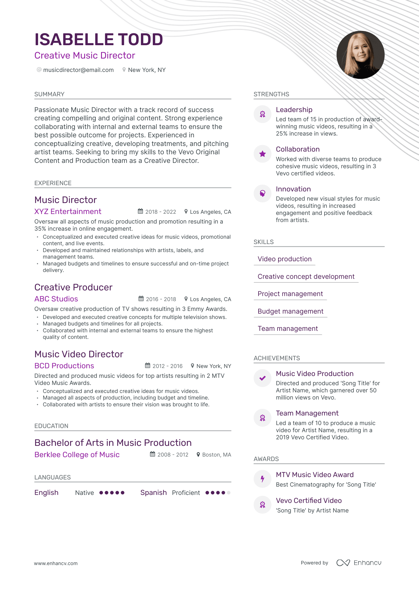 5 Music Director Resume Examples & Guide for 2023