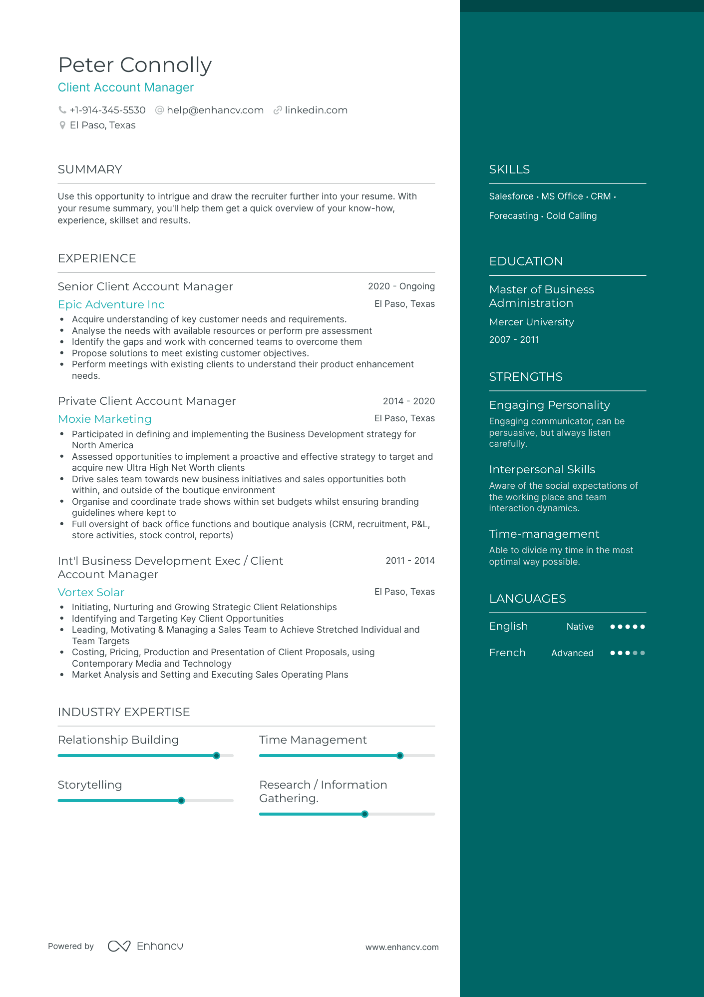 Client Account Manager Resume Examples & Guide for 2023 (Layout, Skills ...