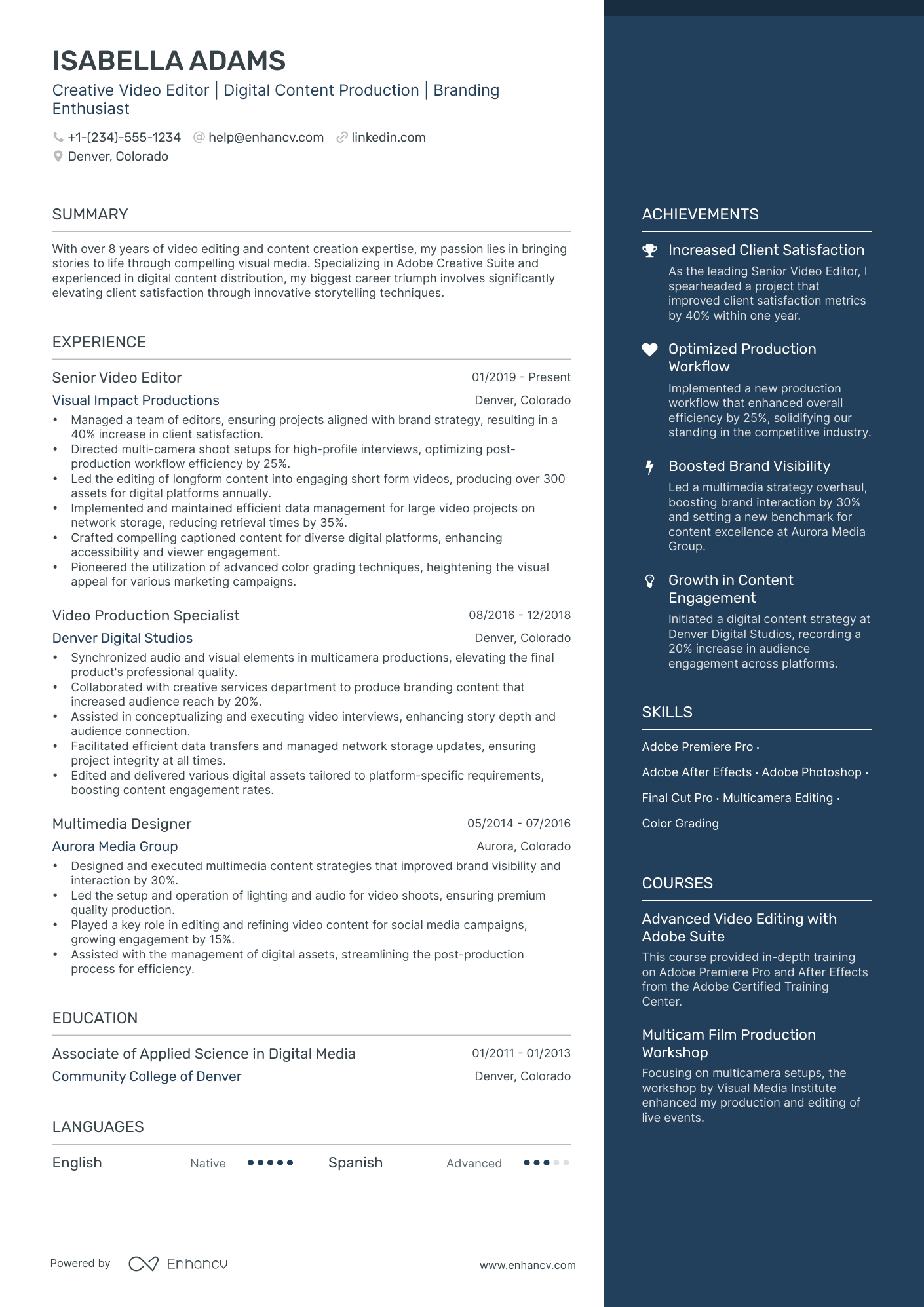 5 Assistant Video Editor Resume Examples & Guide for 2024