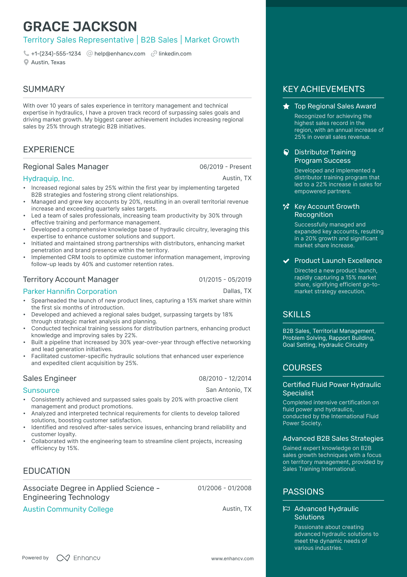 10 Territory Sales Representative Resume Examples & Guide for 2026