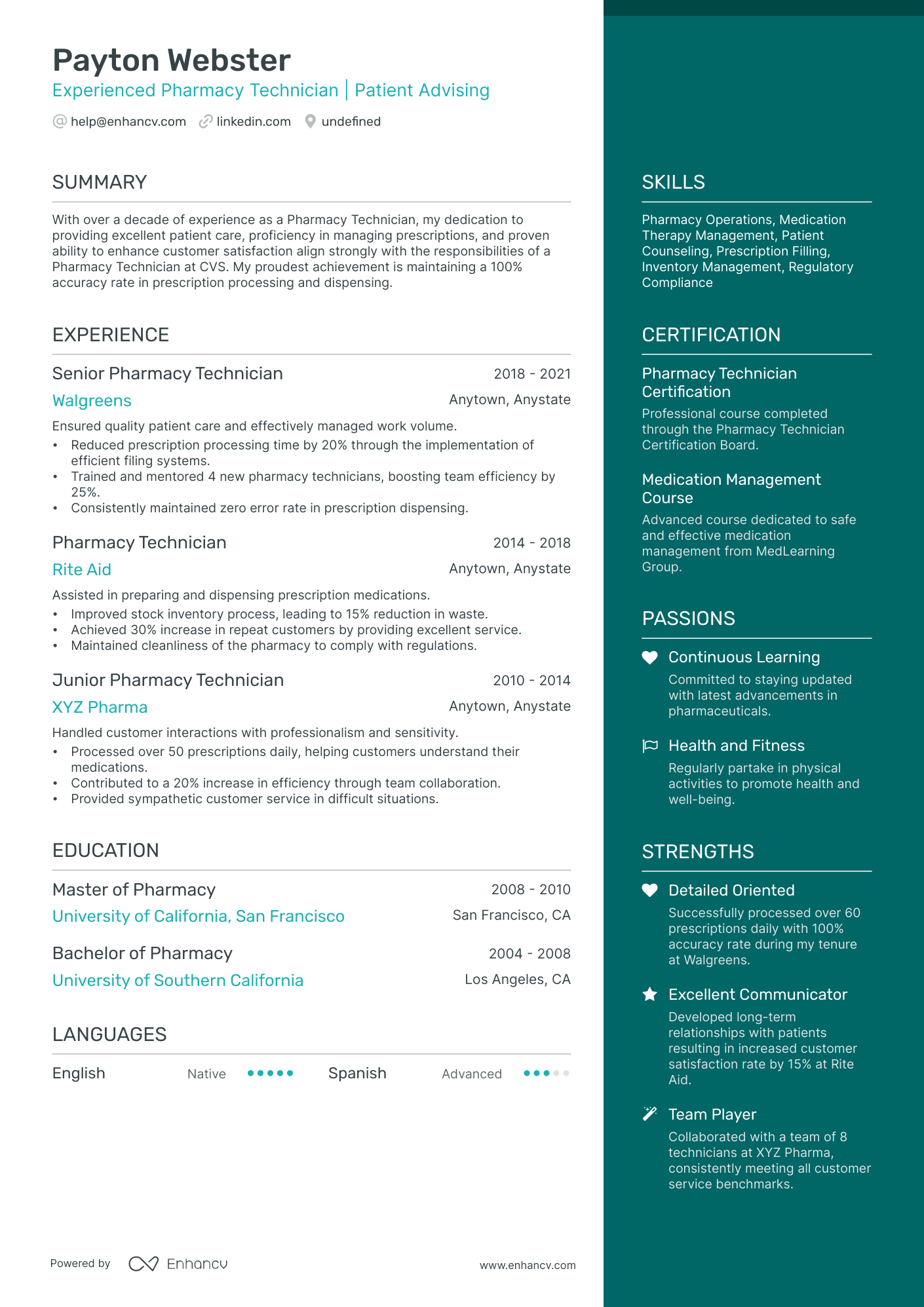 10 CVS Pharmacy Technician Resume Examples, Templates & Guide for 2026