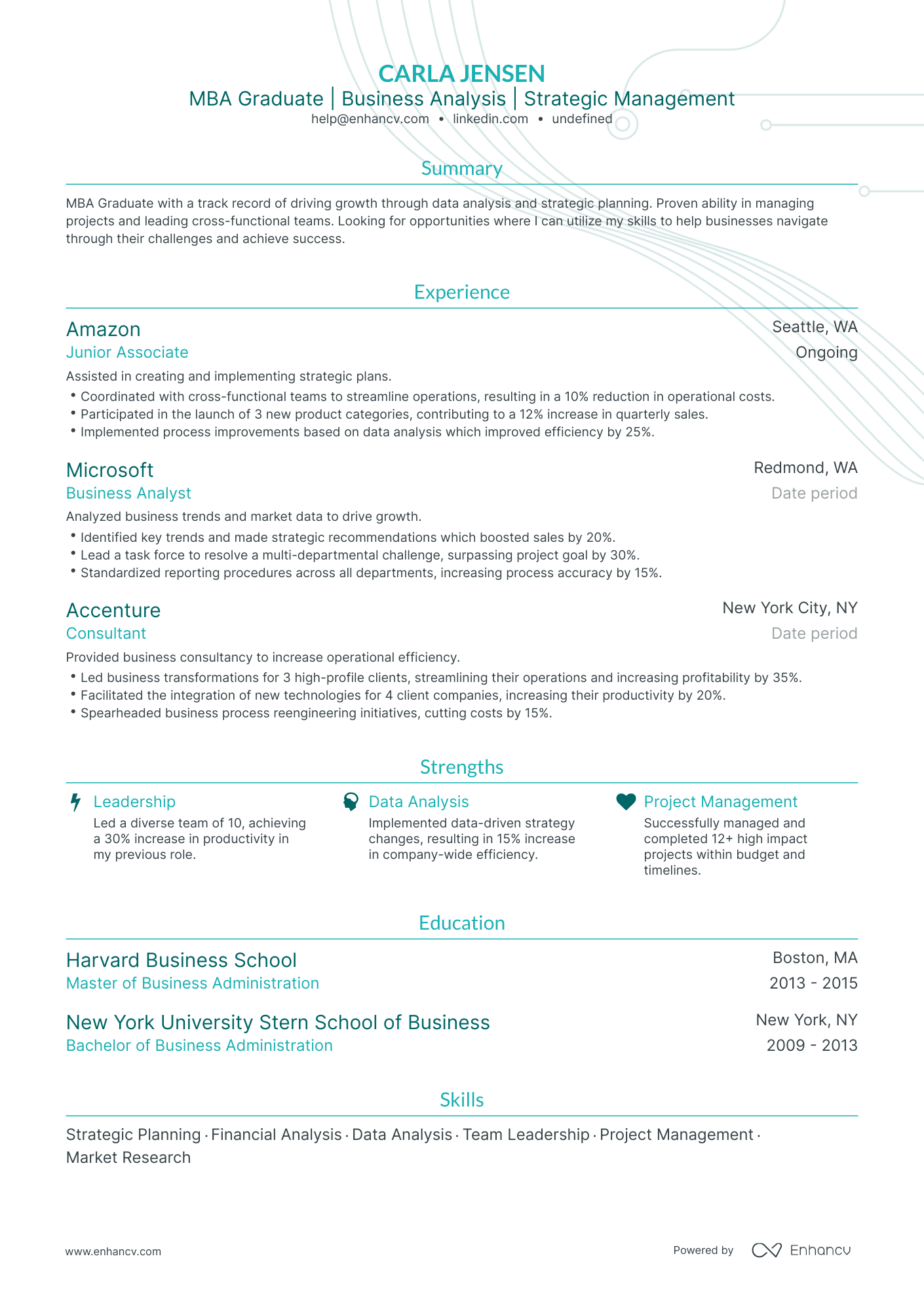 5 MBA Graduate Resume Examples & Guide for 2024