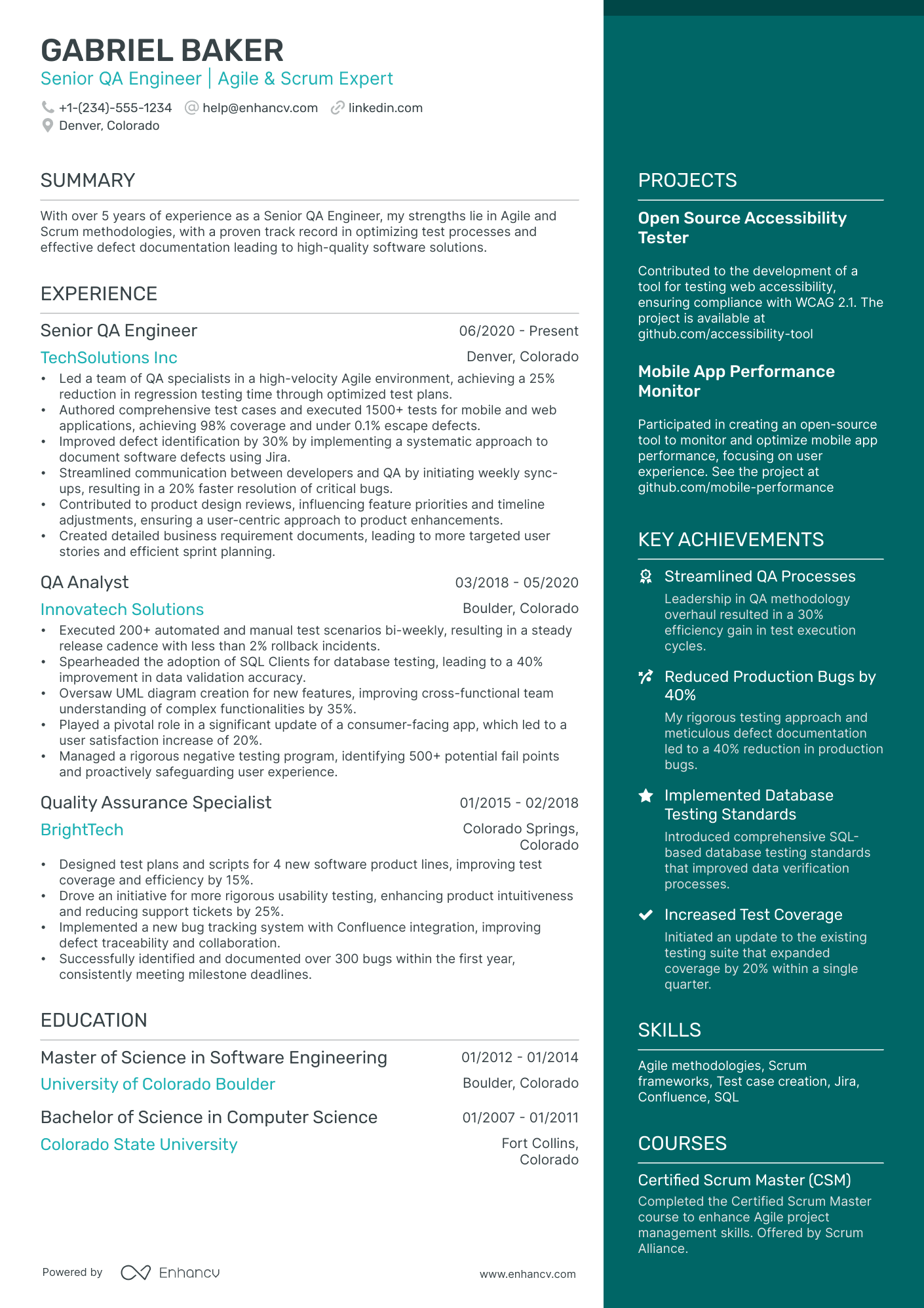 10 Software QA Engineer Resume Examples & Guide for 2026