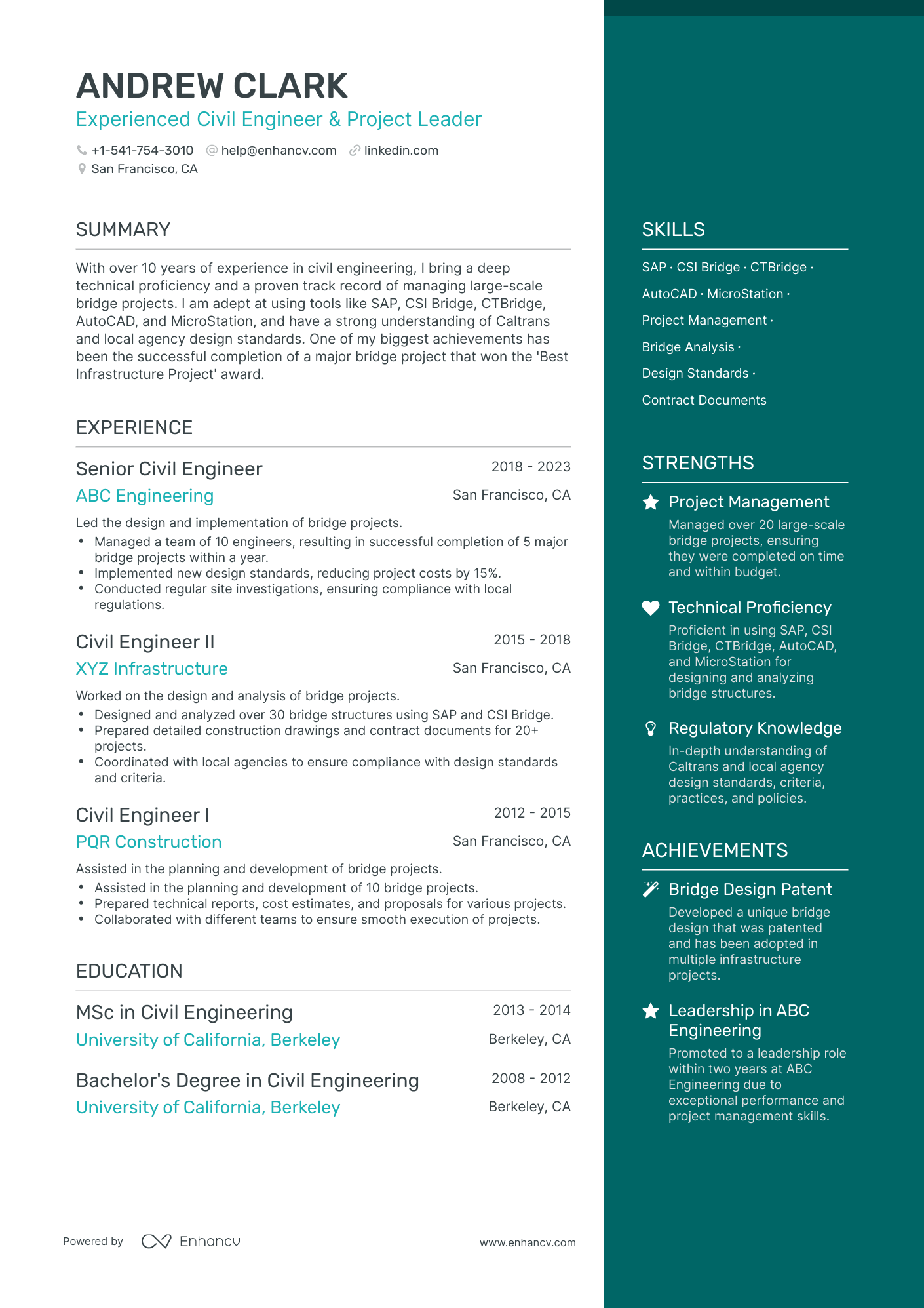 5 Civil Engineer Resume Examples & Guide for 2023