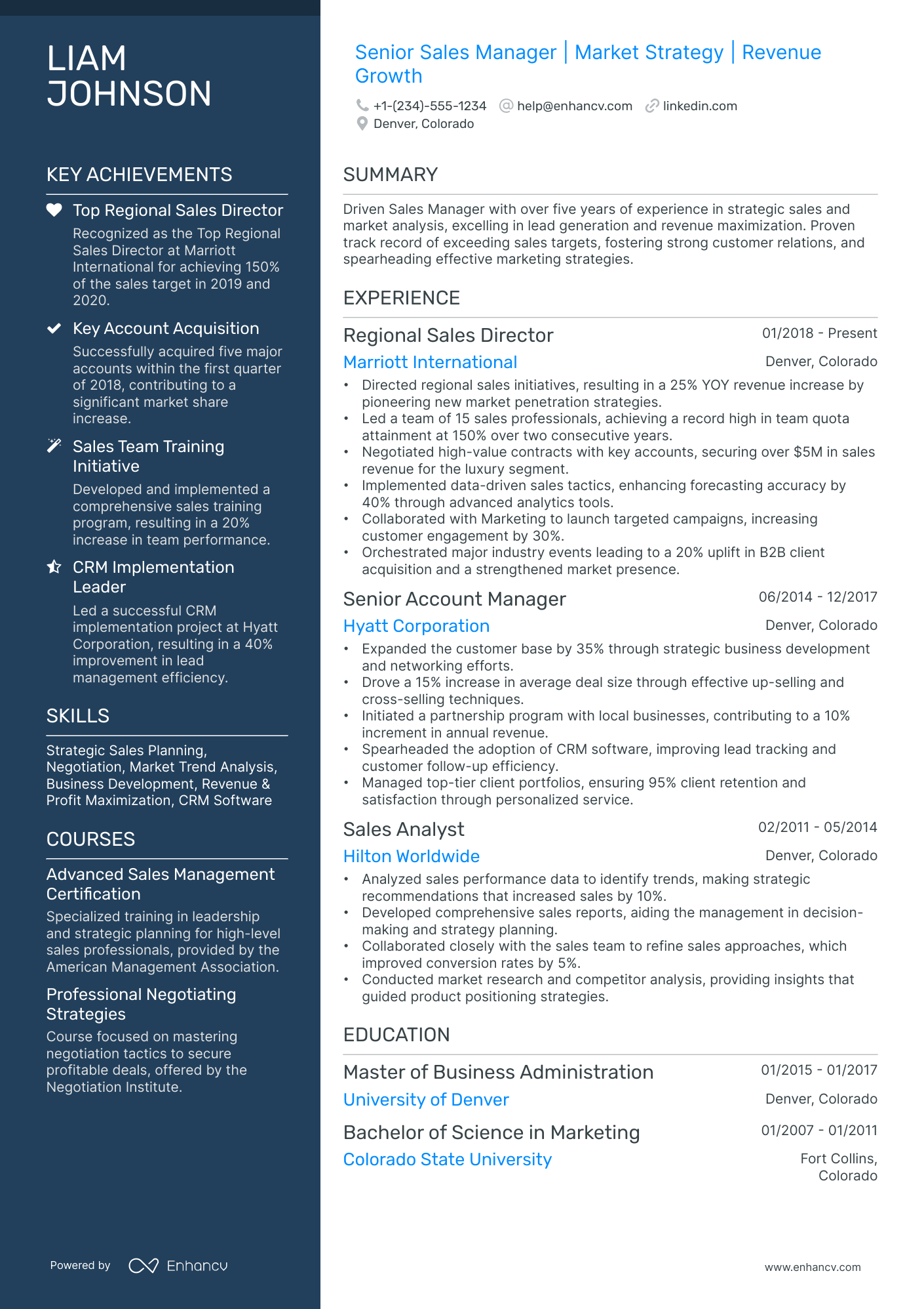10 Corporate Sales Manager Resume Examples & Guide for 2026