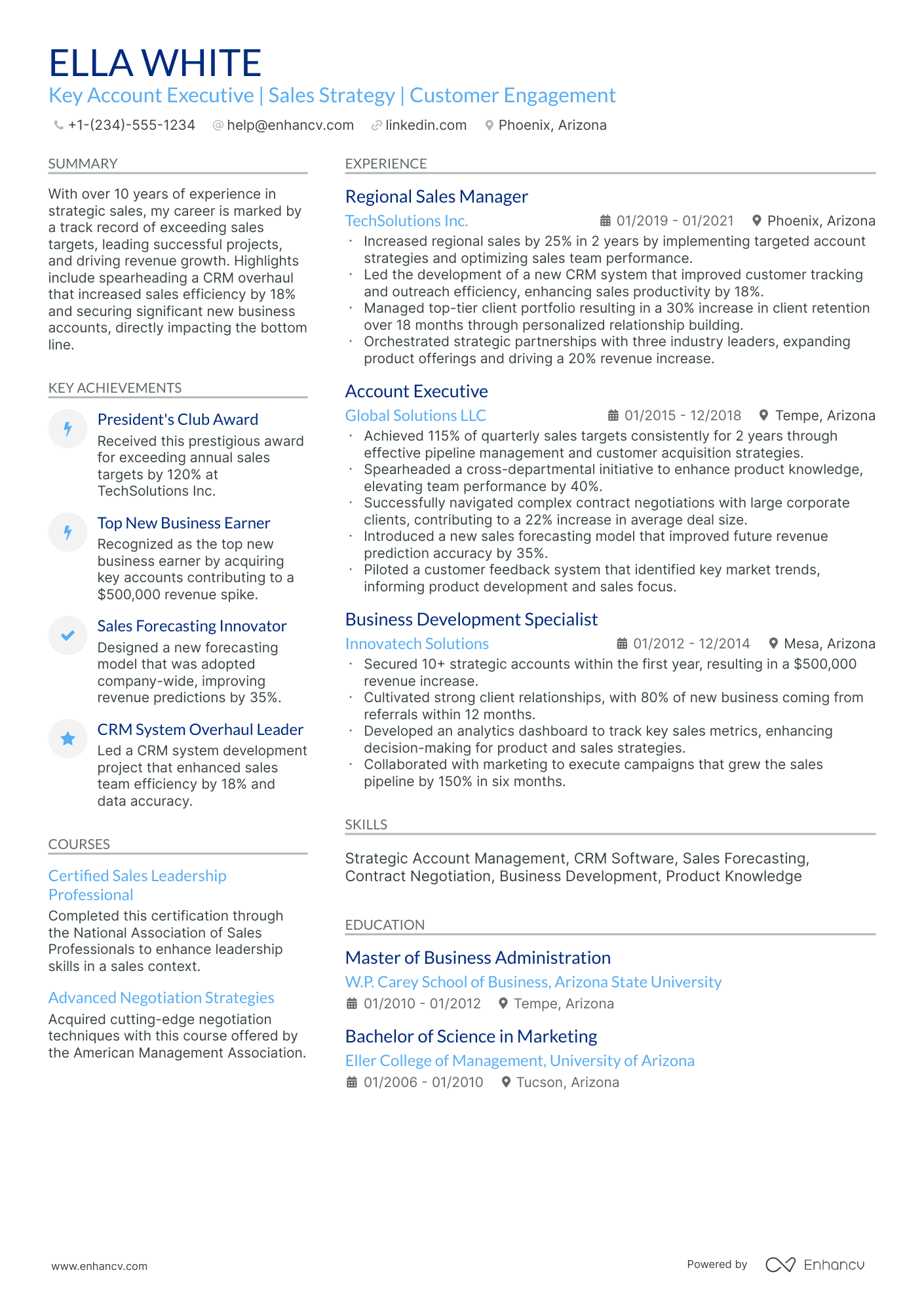 10 Sales Account Manager Resume Examples, Templates & Guide for 2026