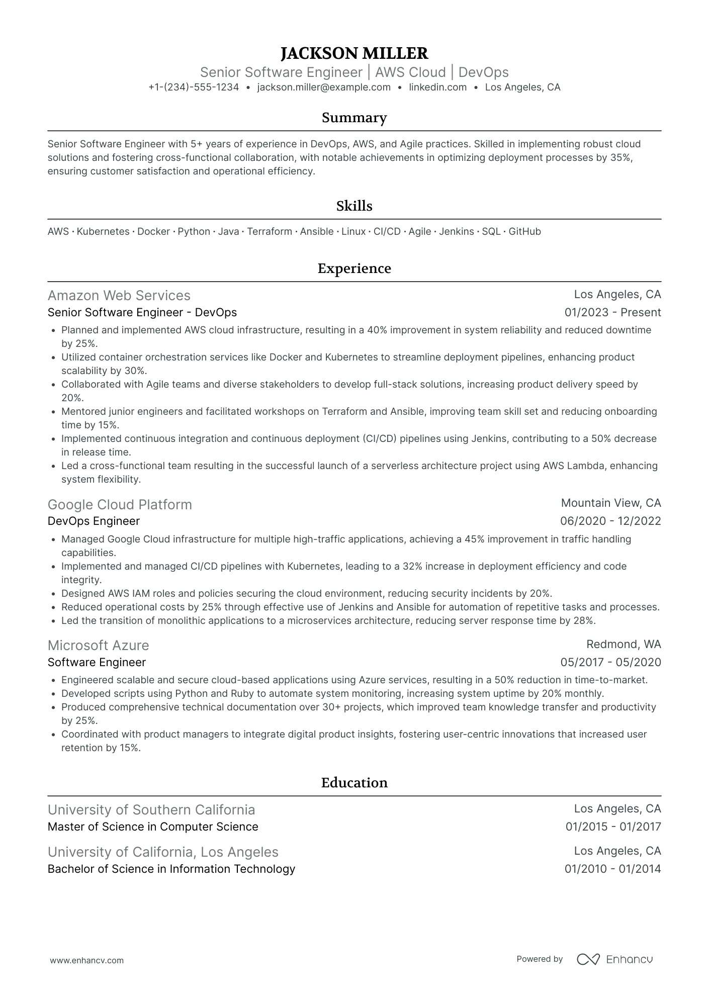 15 DevOps Engineer Resume Examples & Guide for 2026