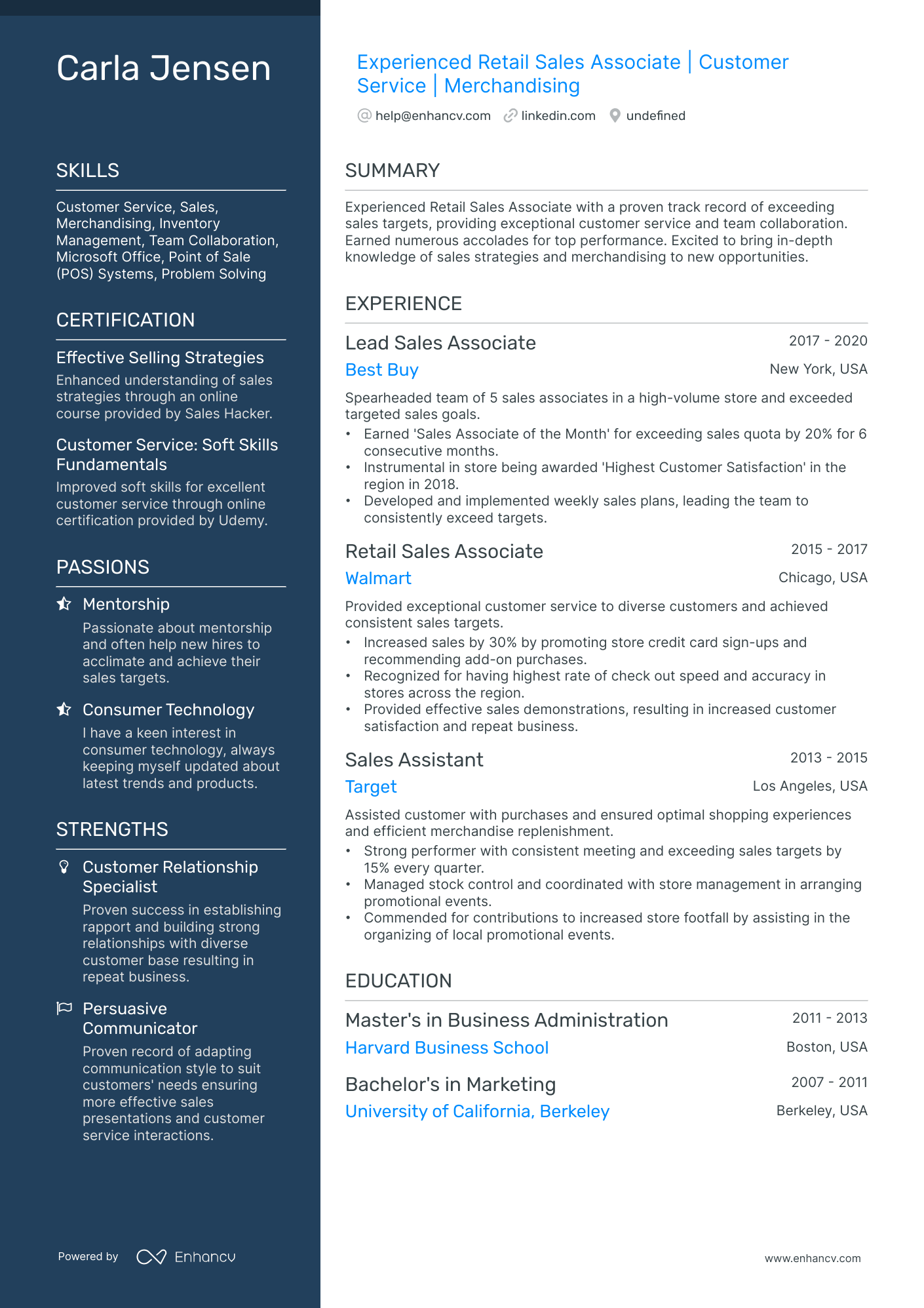 10 Retail Sales Associate Resume Examples & Guide for 2026
