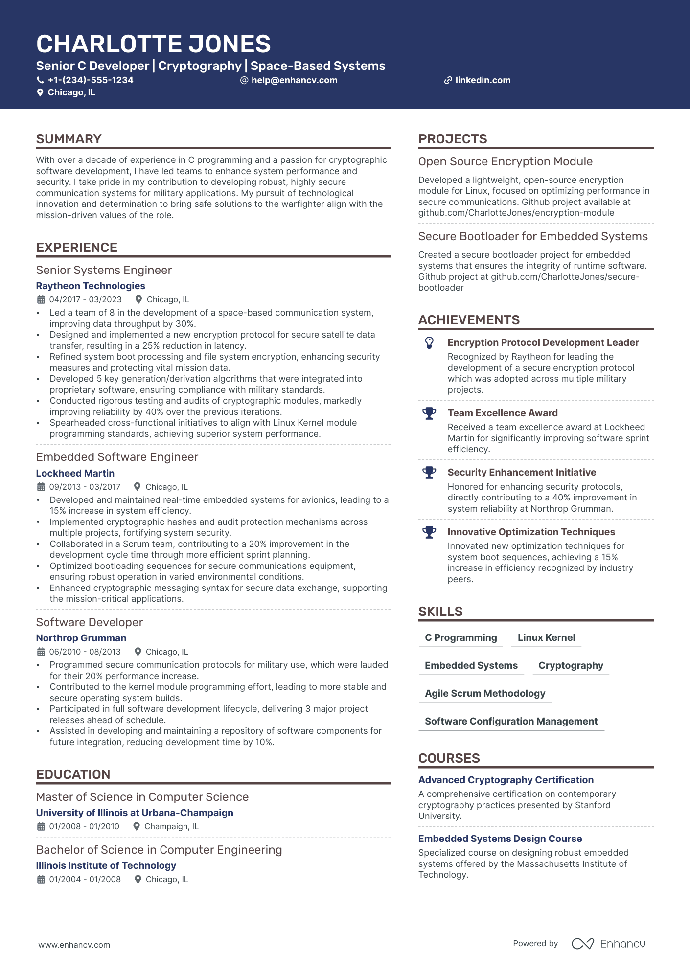 5 C Developer Resume Examples & Guide for 2024