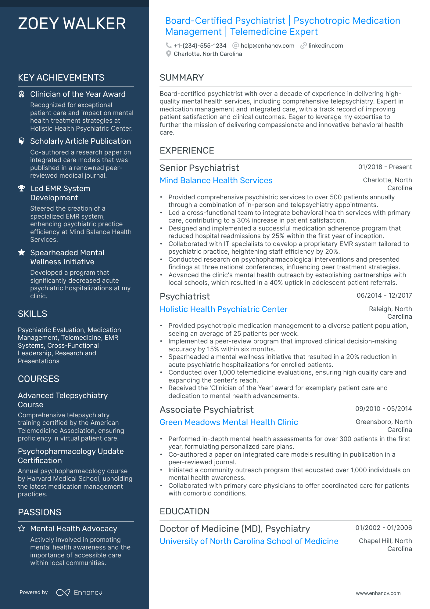 Psychiatric Tech Resume Example 10 Psychiatrist Resume Examples & Guide for 2026