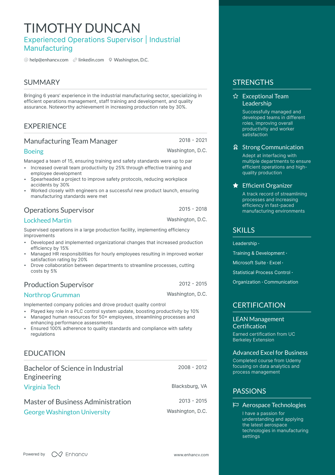 5 Operations Supervisor Resume Examples & Guide for 2024