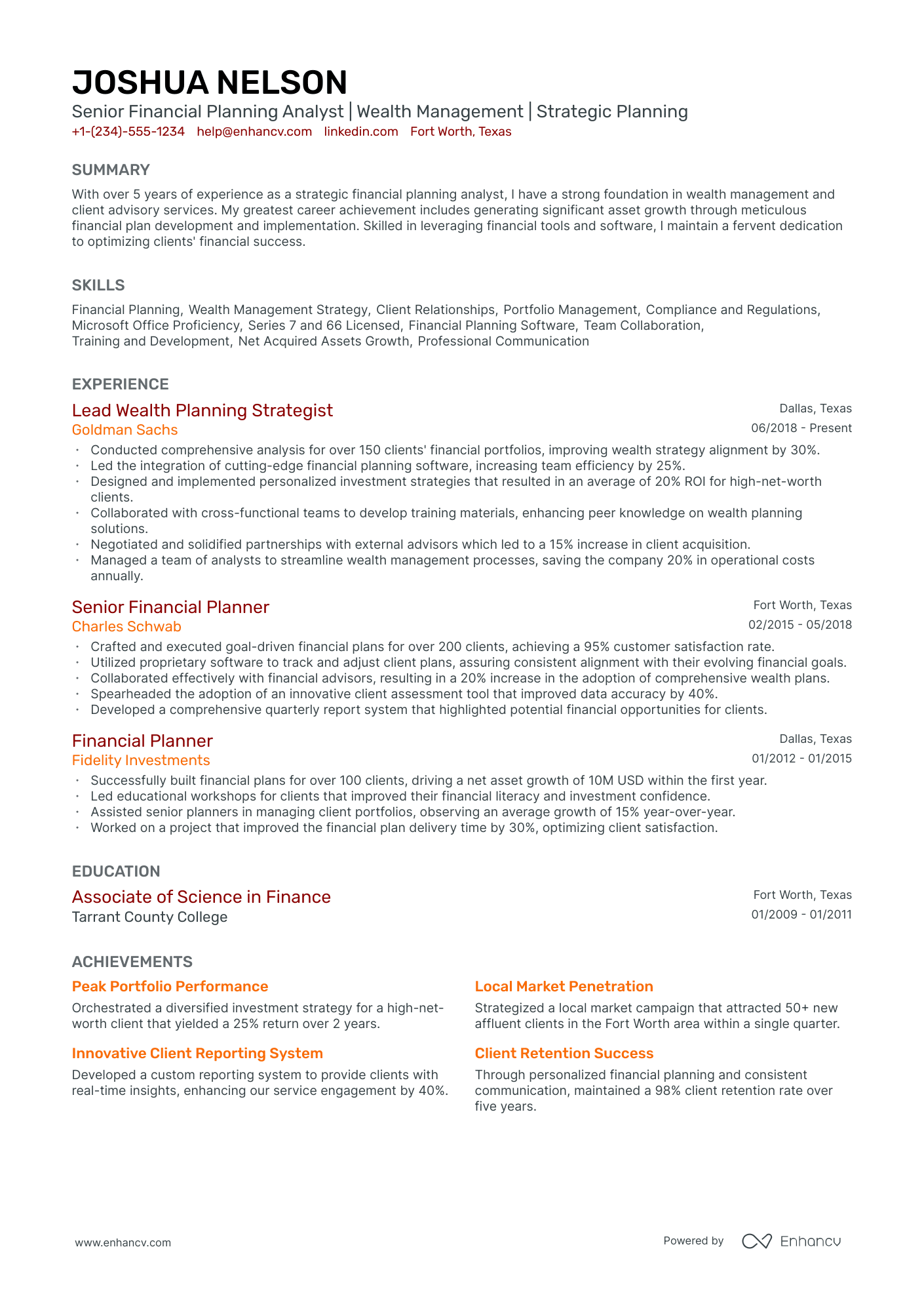 5 Financial Planning Analyst Resume Examples & Guide for 2024