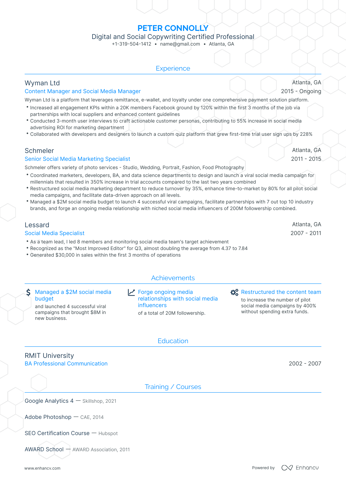 Social Media Manager Resume Examples & Guide for 2023 (Layout, Skills