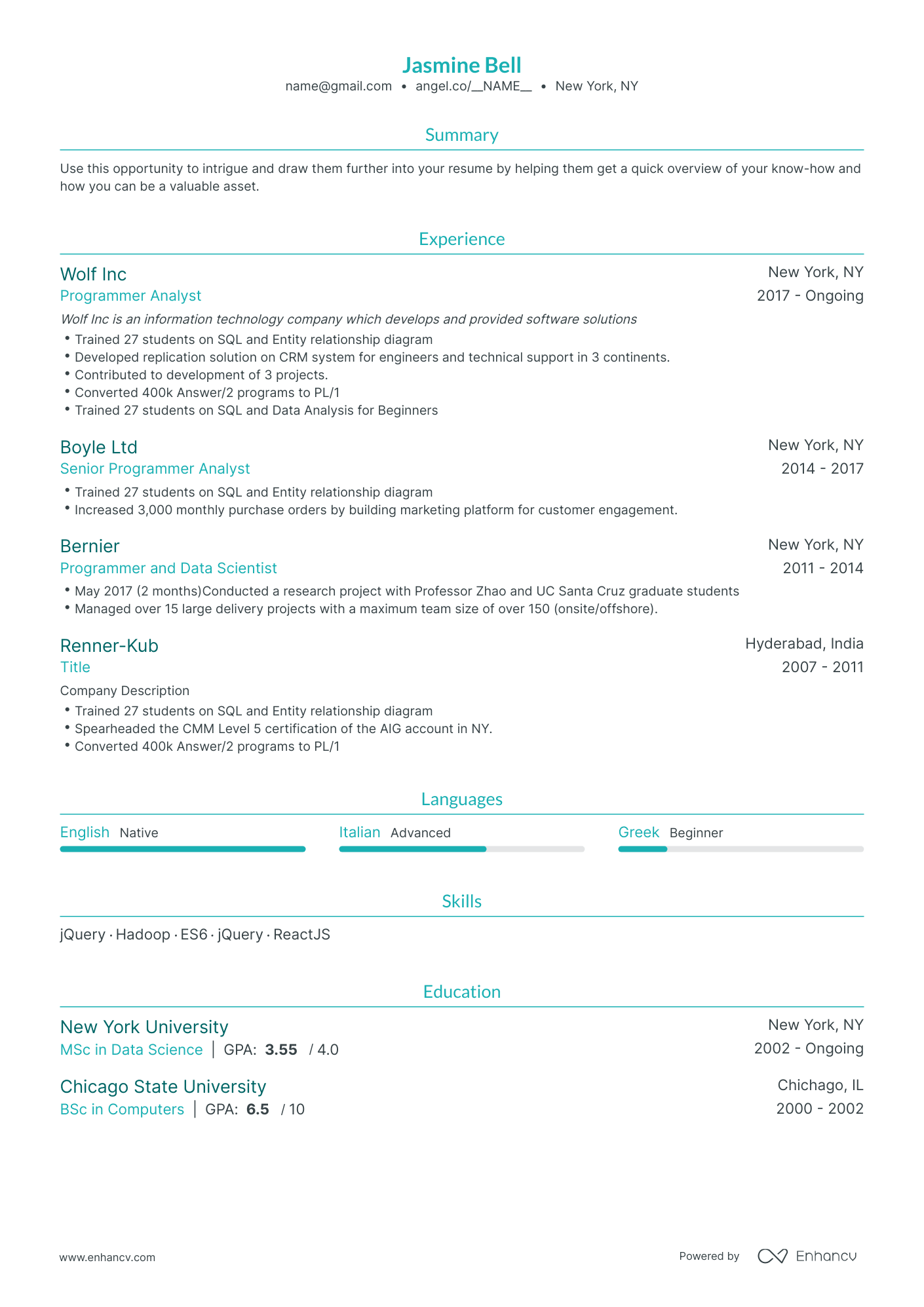 Programmer Resume Examples & Guide for 2023 (Layout, Skills, Keywords ...