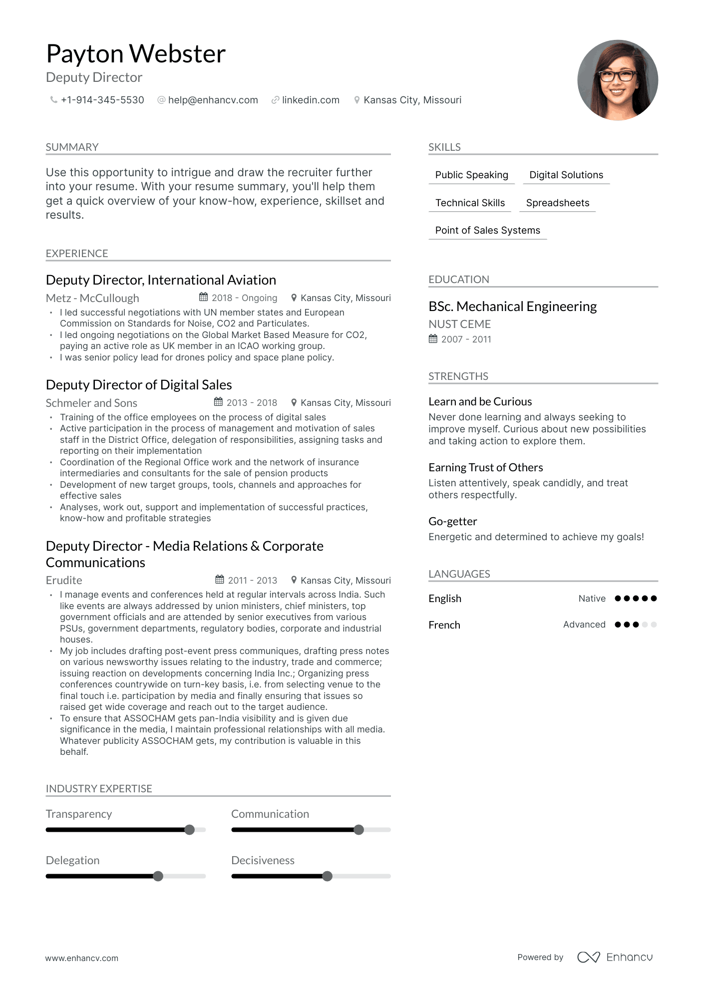 Deputy Director Resume Examples & Guide for 2023 (Layout, Skills ...