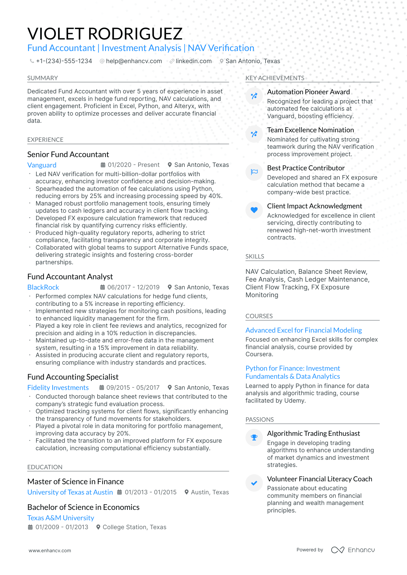 10 Fund Accountant Resume Examples & Guide for 2026
