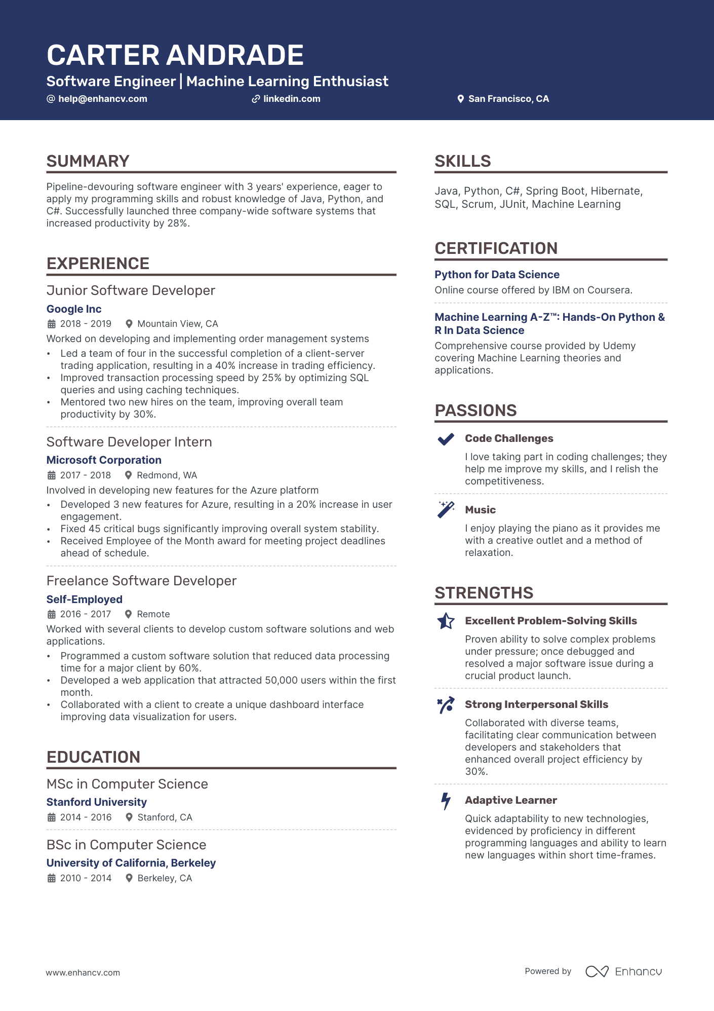 10 Software Engineer New Grad Resume Examples & Guide for 2026