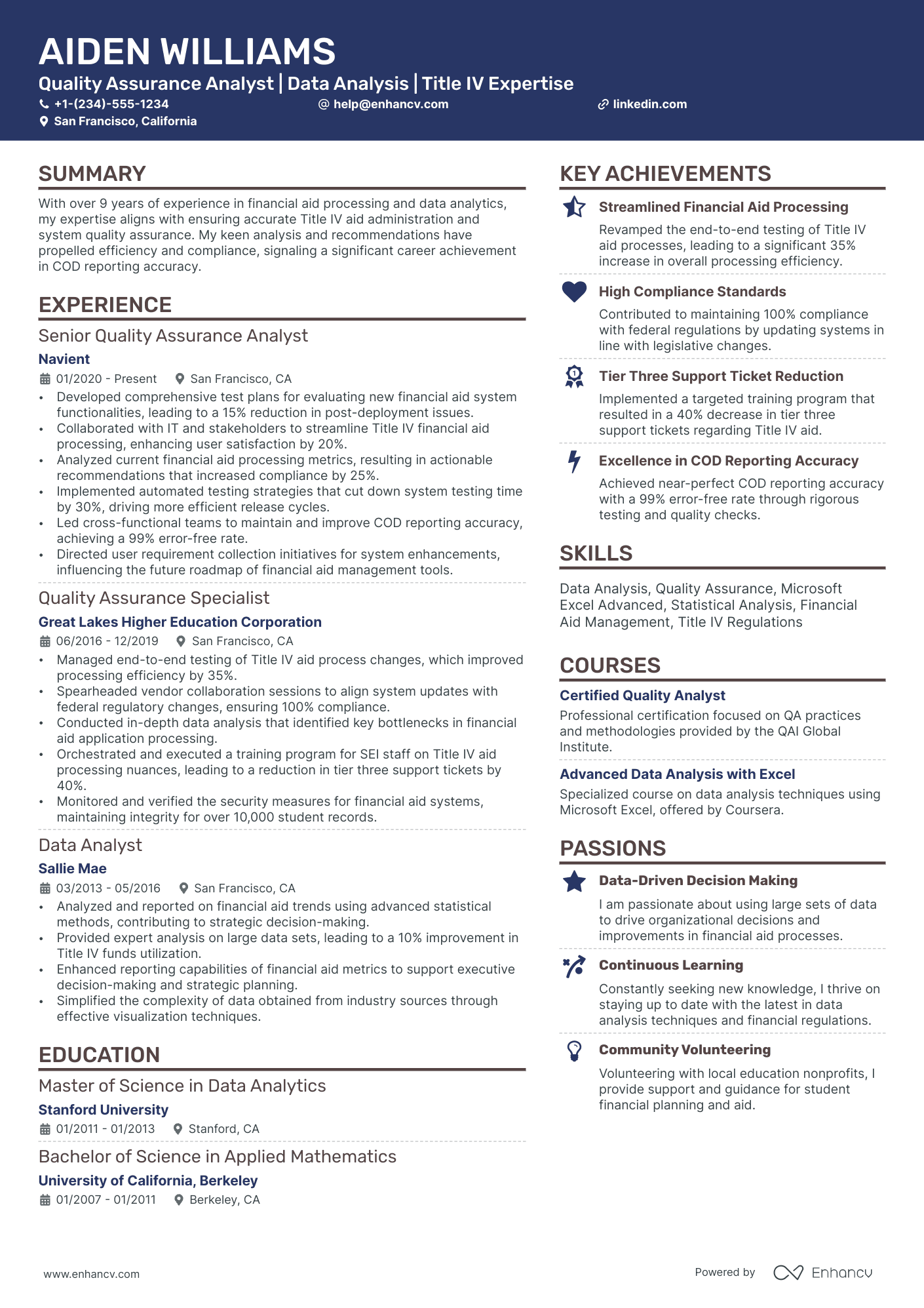 10 Quality Assurance Analyst Resume Examples & Guide for 2026