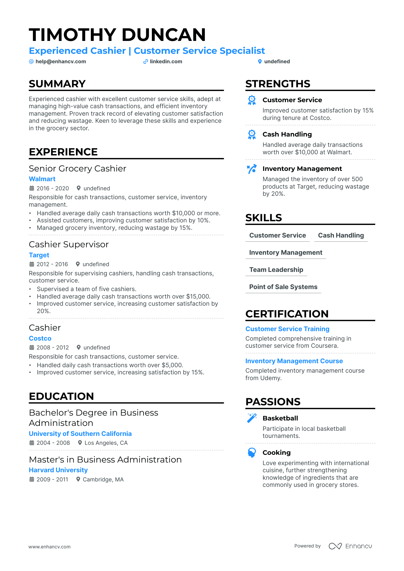 5 Grocery Store Cashier Resume Examples & Guide for 2024