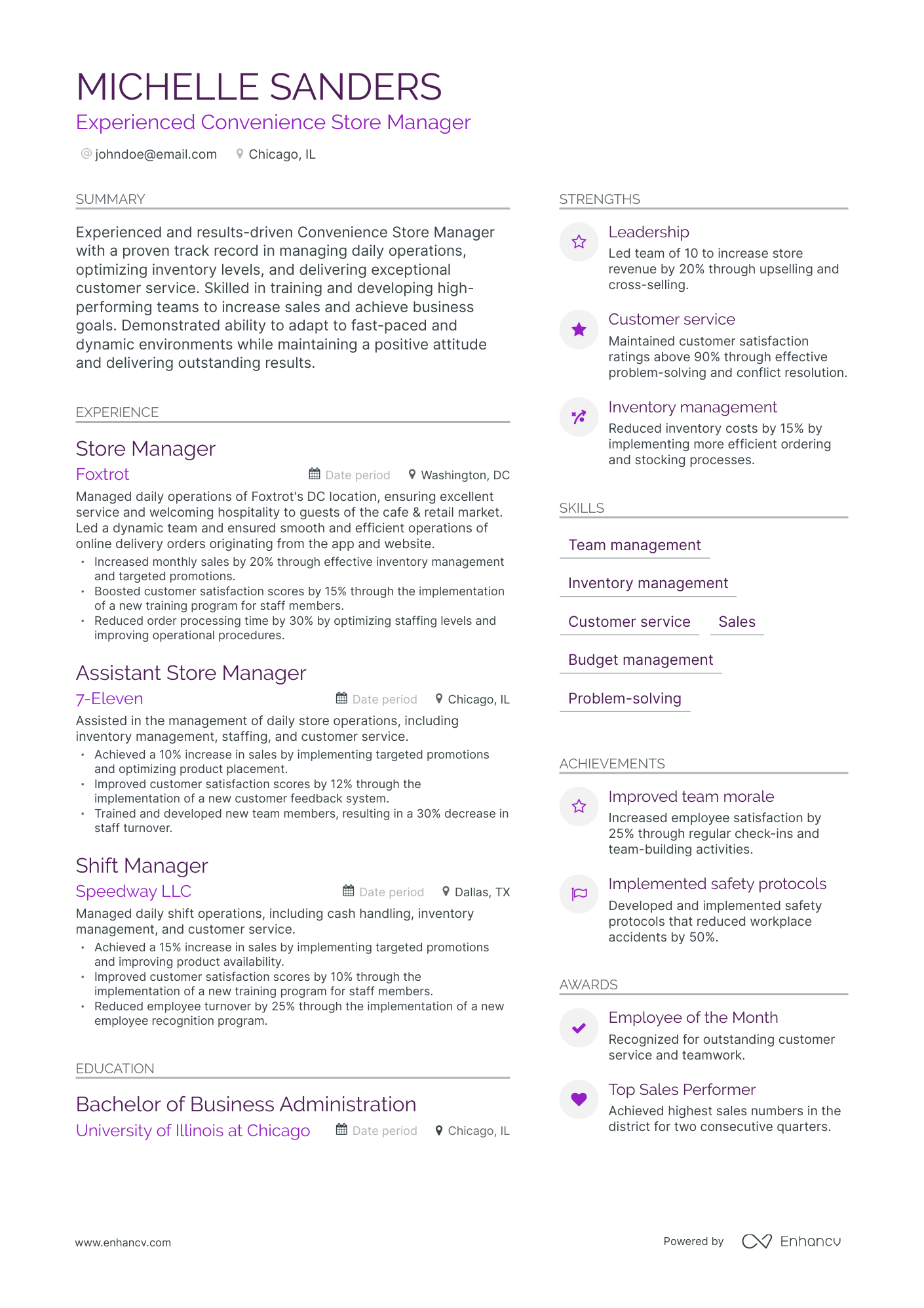 8 Store Manager Resume Examples & Guide for 2024