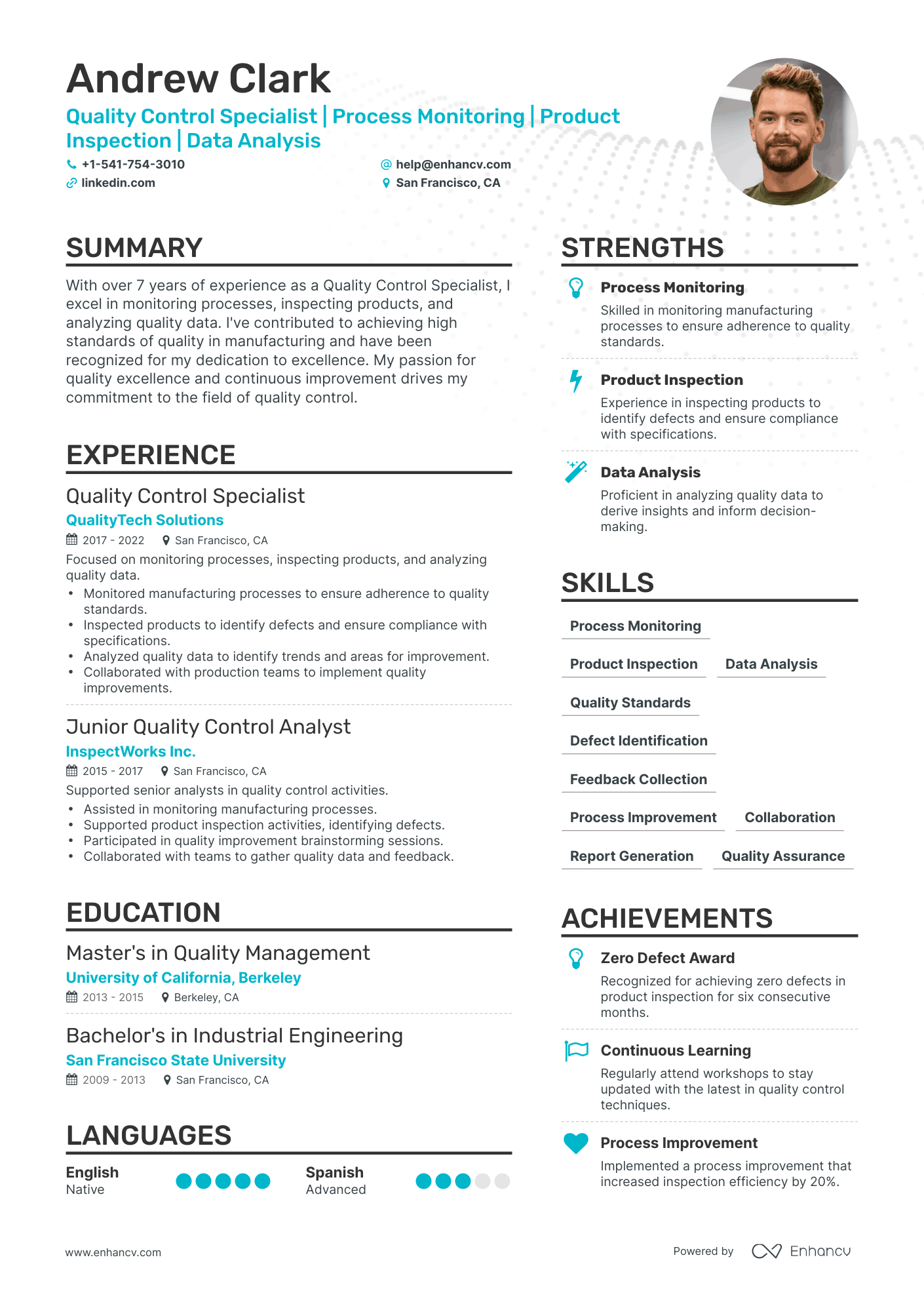 6 Quality Control Resume Examples & Guide for 2024