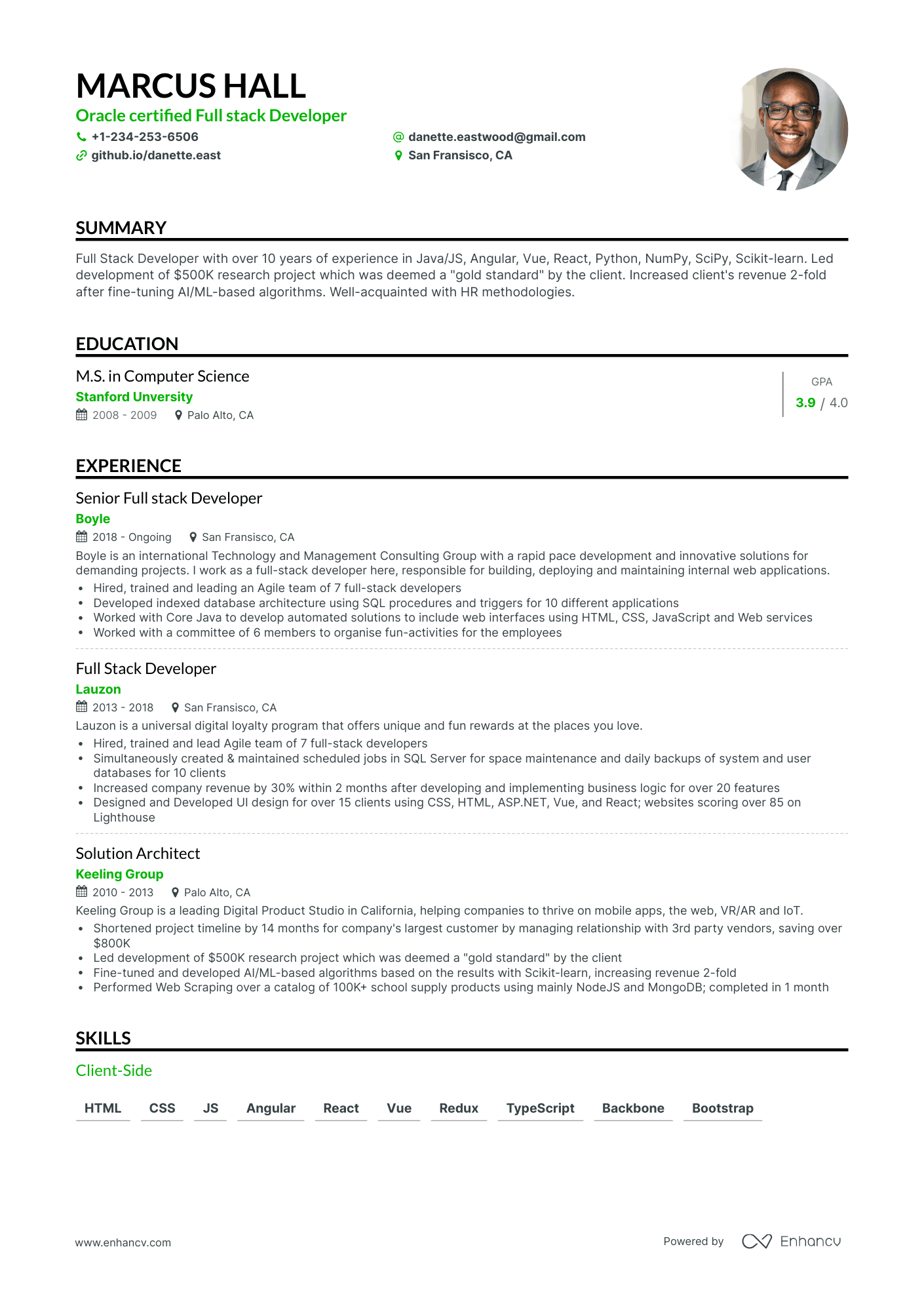 13 Full Stack Developer Resume Examples & Guide for 2023