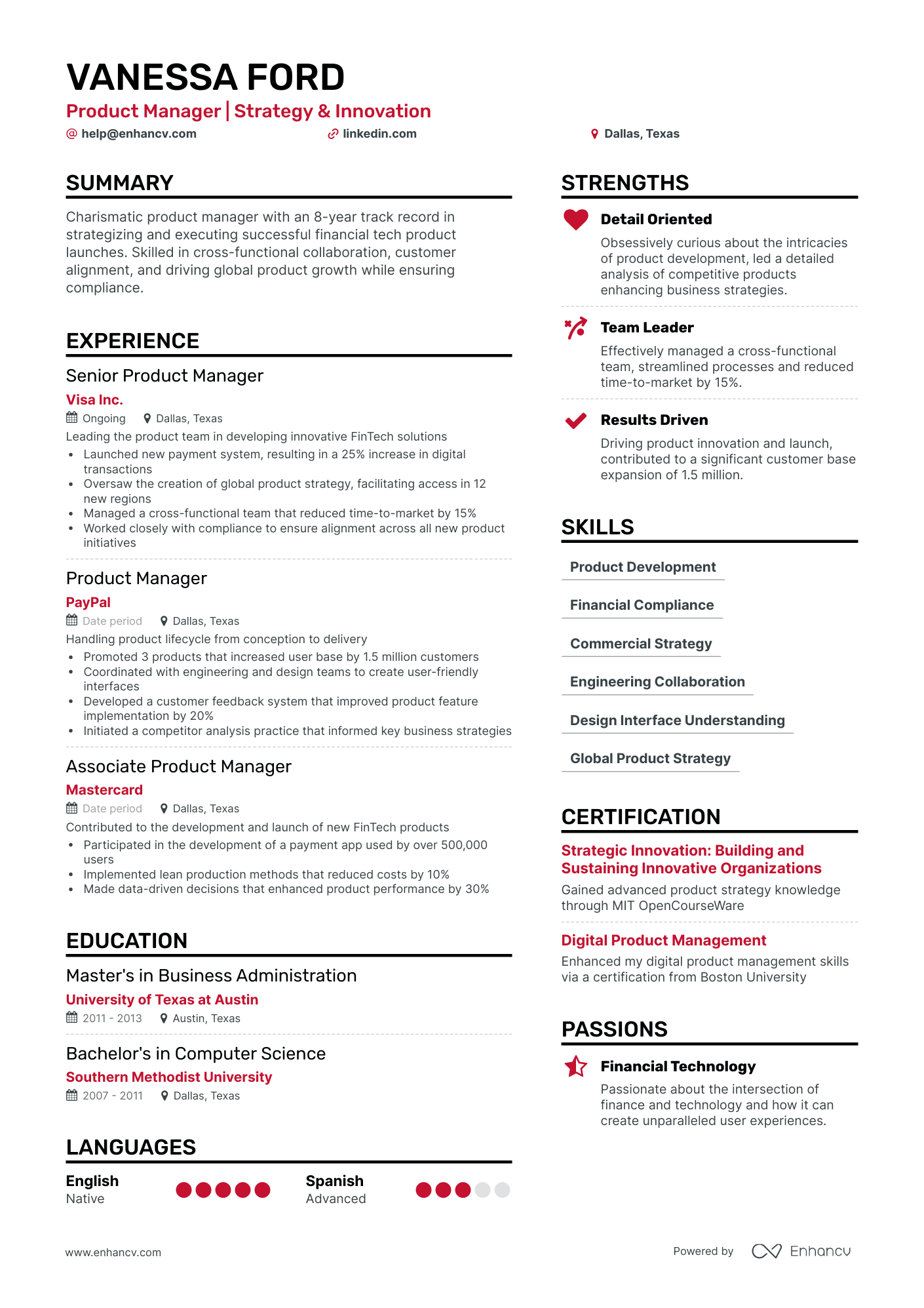 5 Senior Product Manager Resume Examples & Guide for 2024