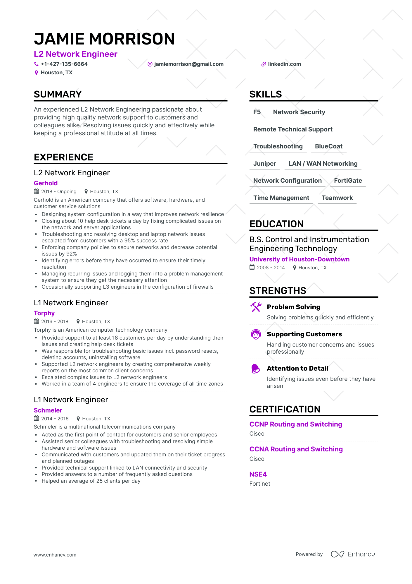 15 Network Engineer Resume Examples & Guide for 2024