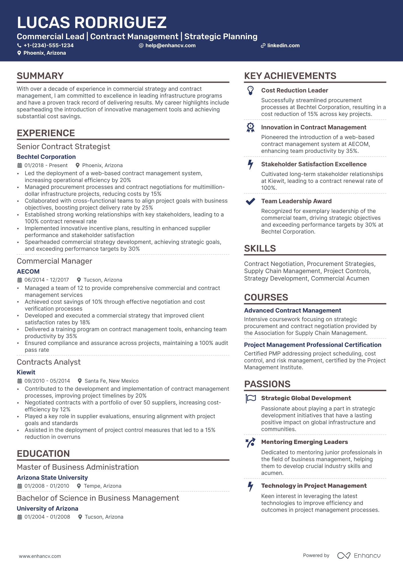 10 Commercial Manager Resume Examples & Guide for 2026