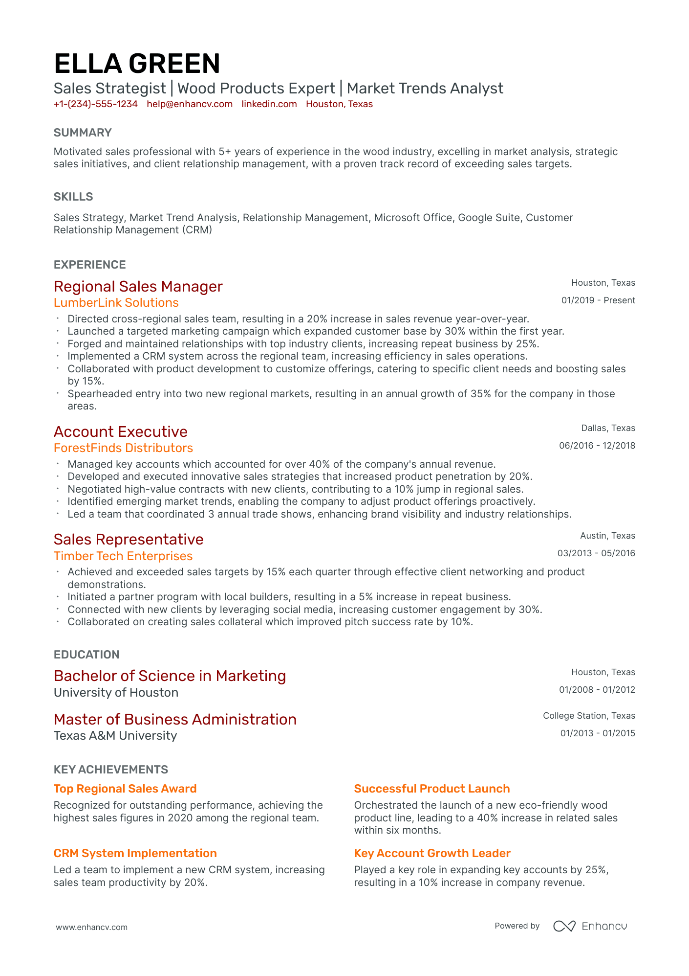 10 Sales And Marketing Executive Resume Examples & Guide for 2026