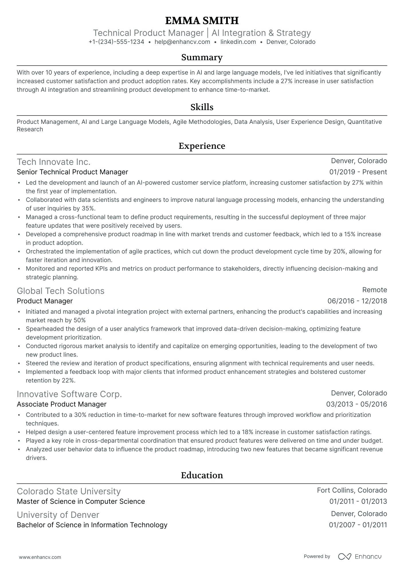 10 Technical Product Manager Resume Examples & Guide for 2026