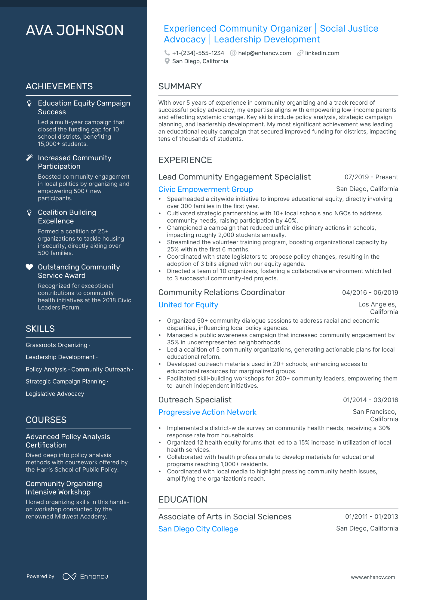 5 Community Organizer Resume Examples & Guide for 2024