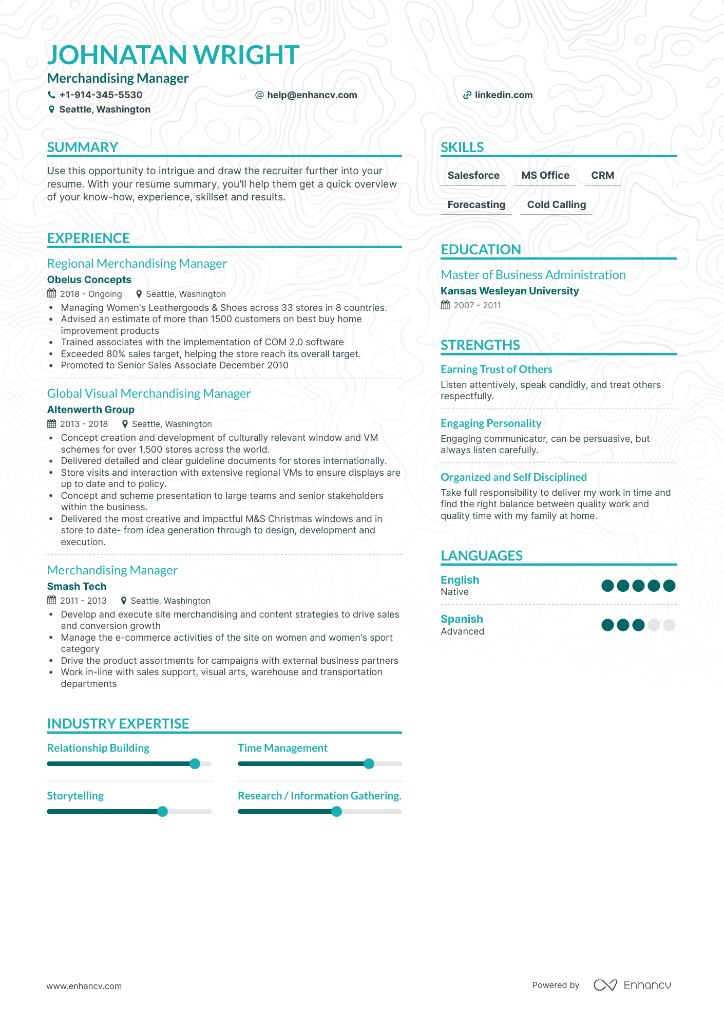 merchandising manager job description for resume