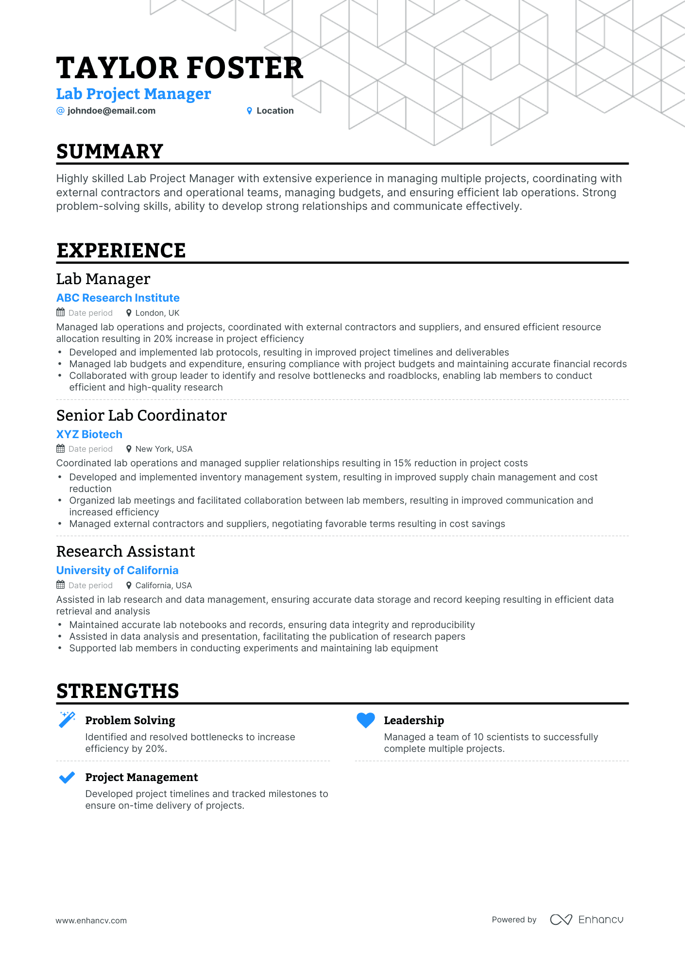 5 Lab Manager Resume Examples & Guide for 2023