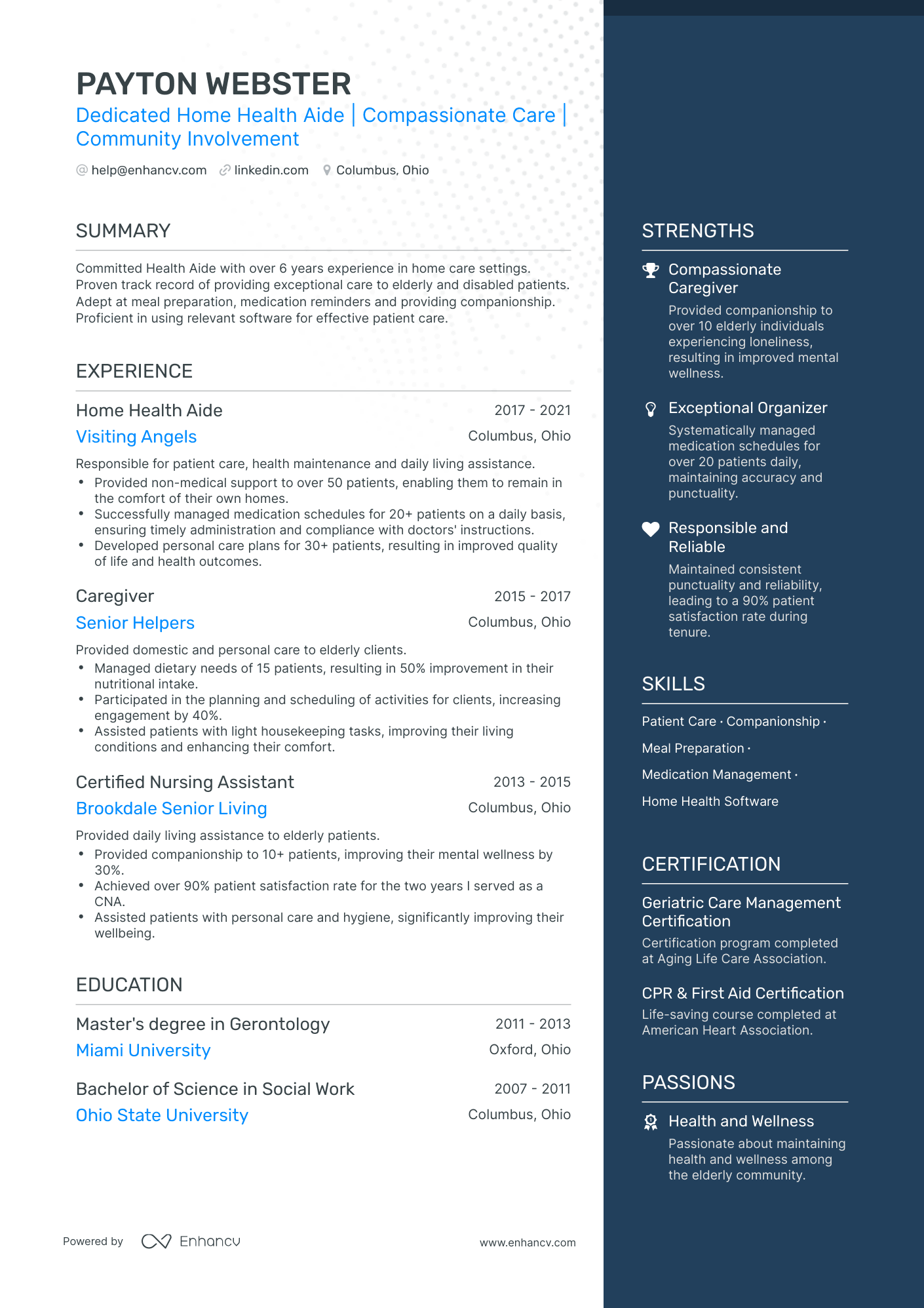 5 Private Caregiver Resume Examples & Guide for 2023