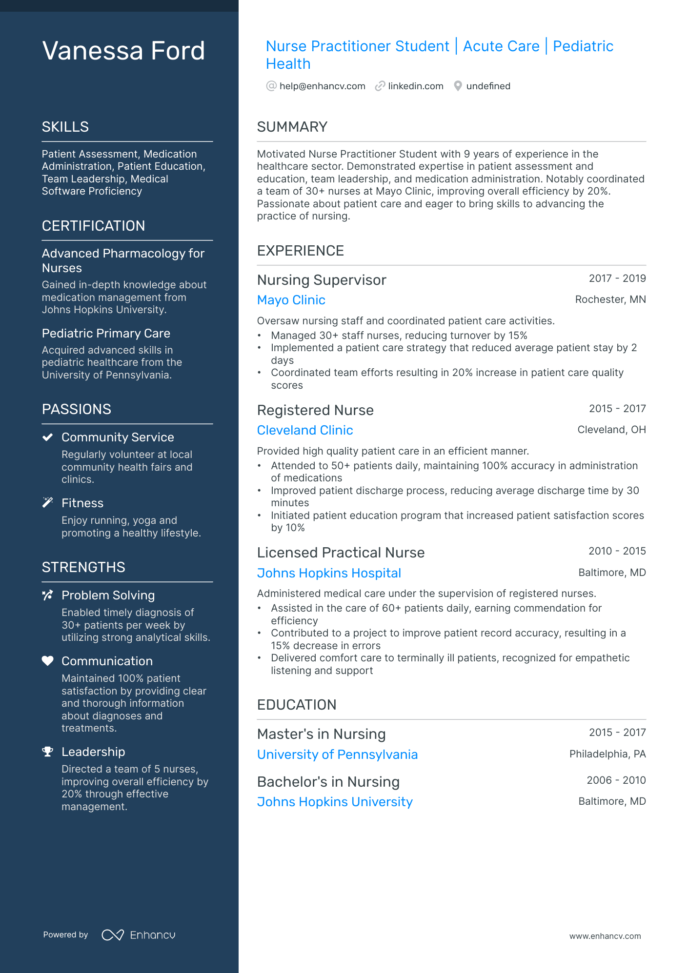 10 Nurse Practitioner Student Resume Examples & Guide for 2026