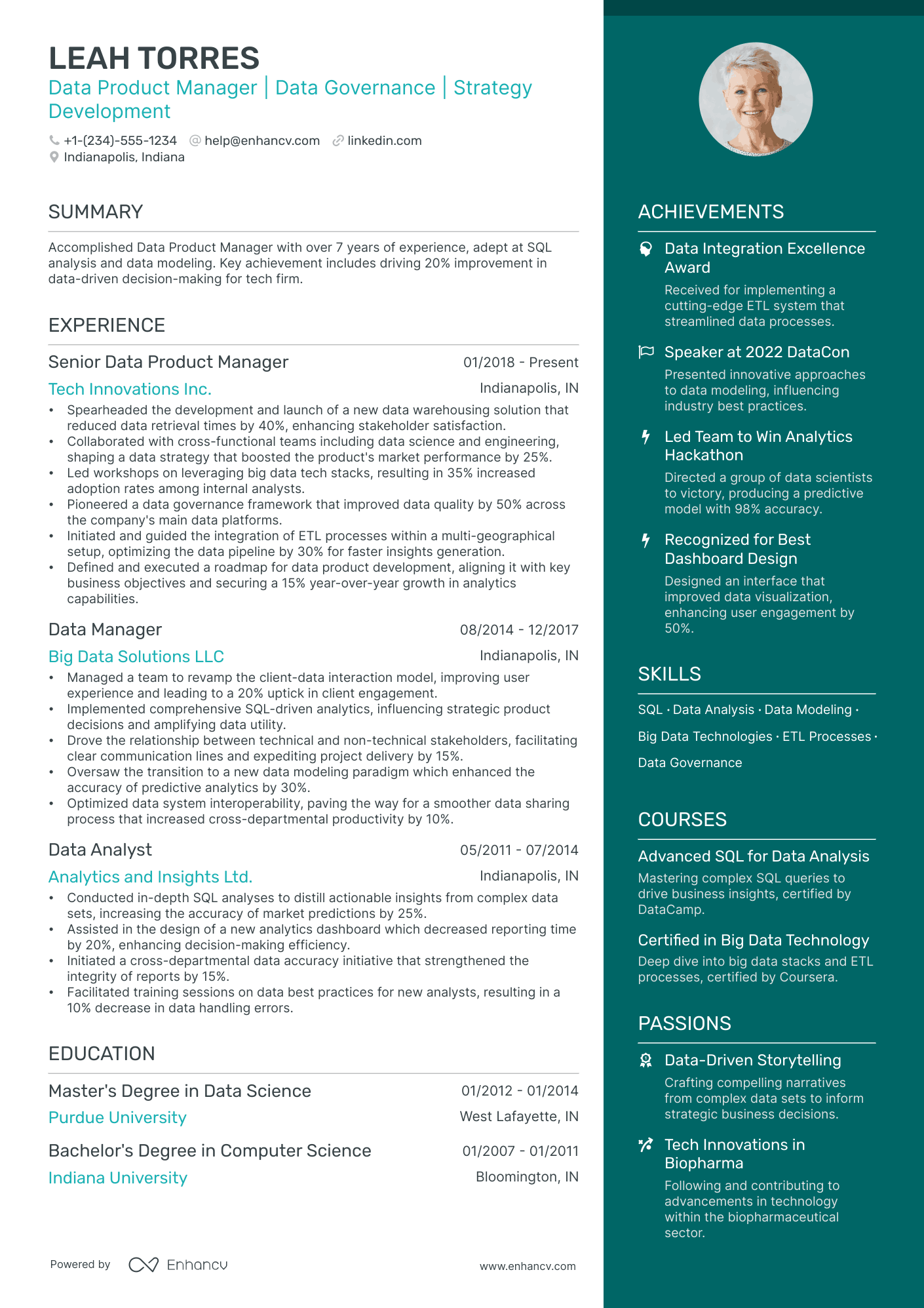 5 Data Product Manager Resume Examples & Guide for 2024