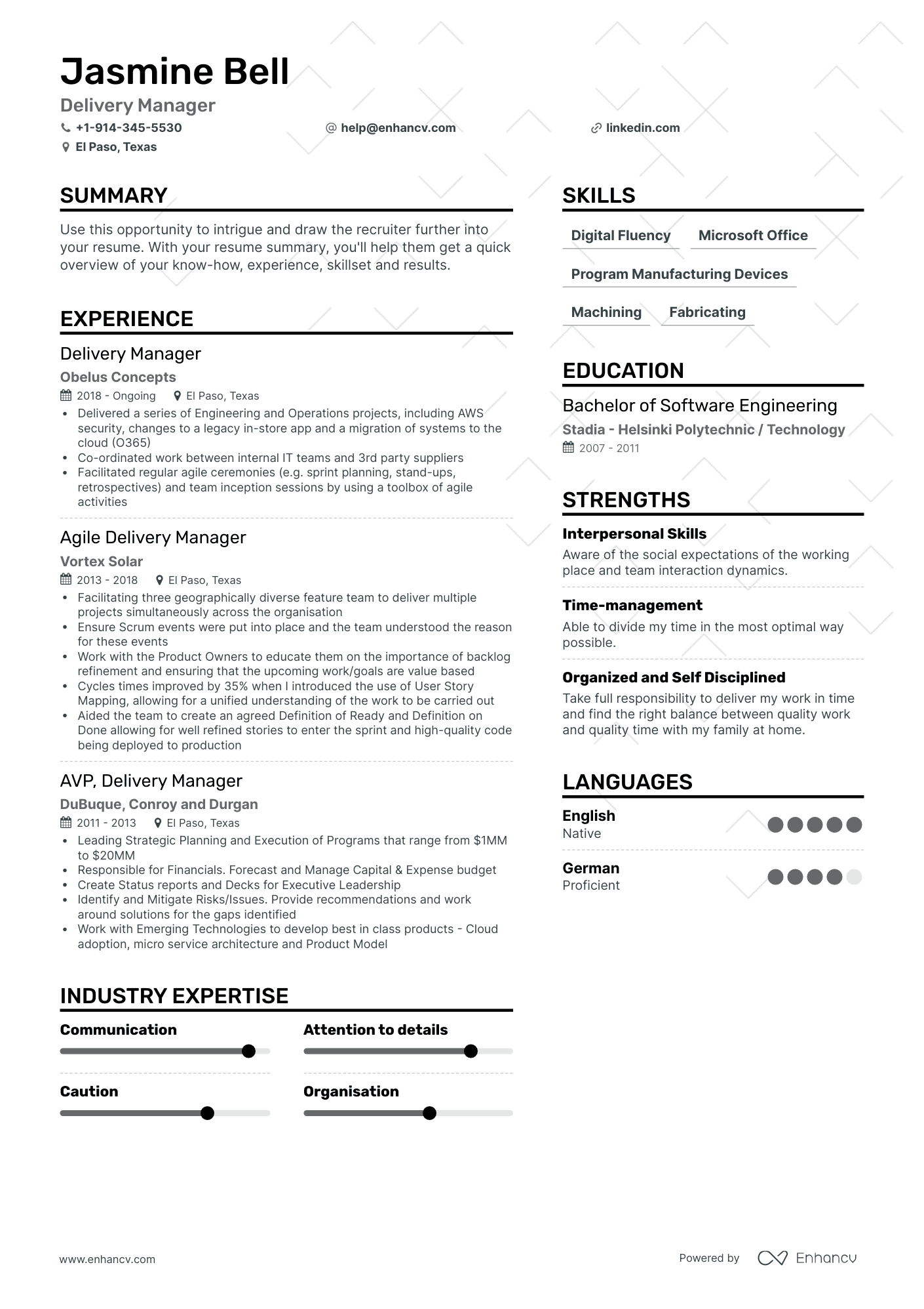 Delivery Manager Resume Examples & Guide for 2023 (Layout, Skills ...