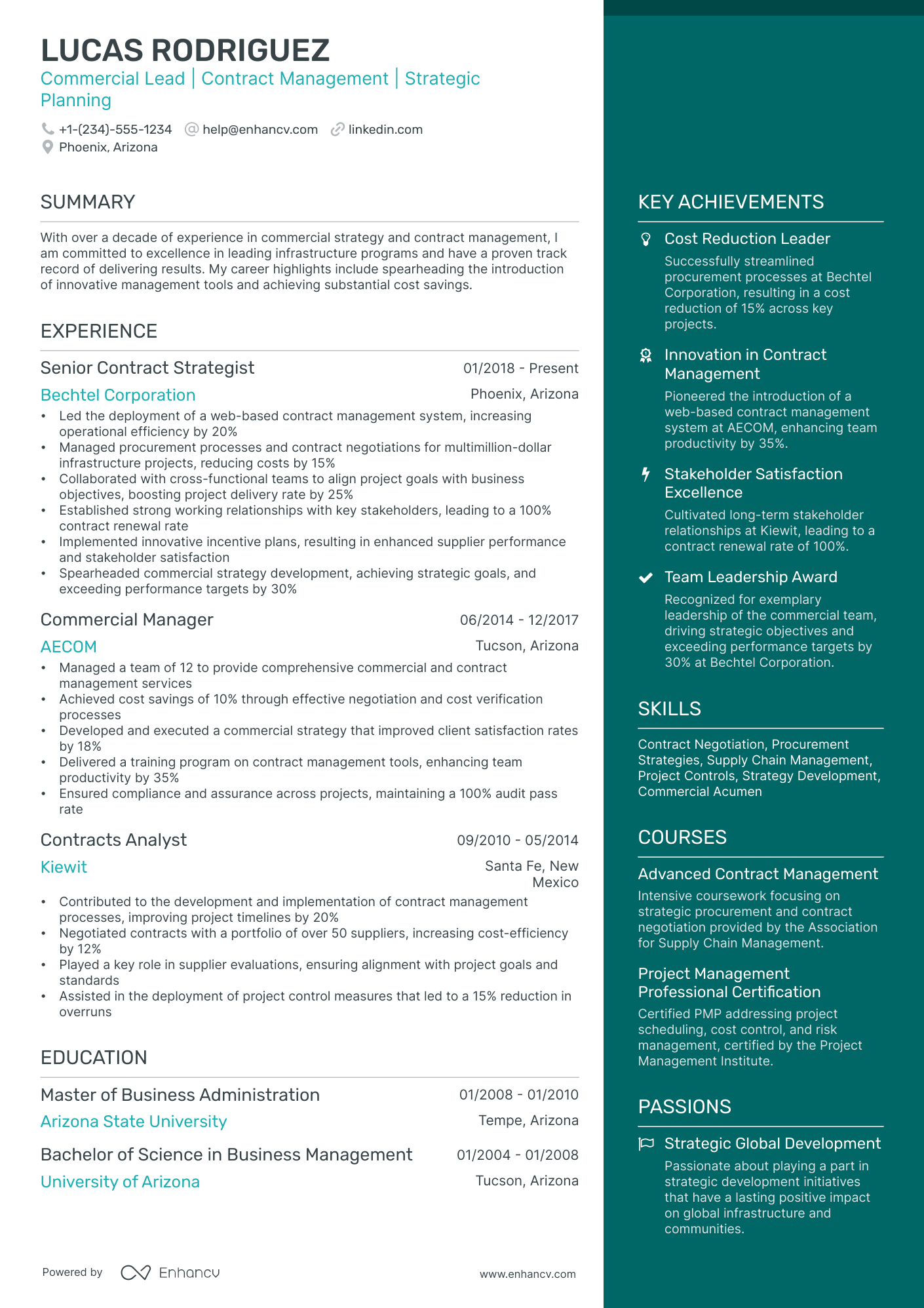 10 Commercial Manager Resume Examples & Guide for 2026