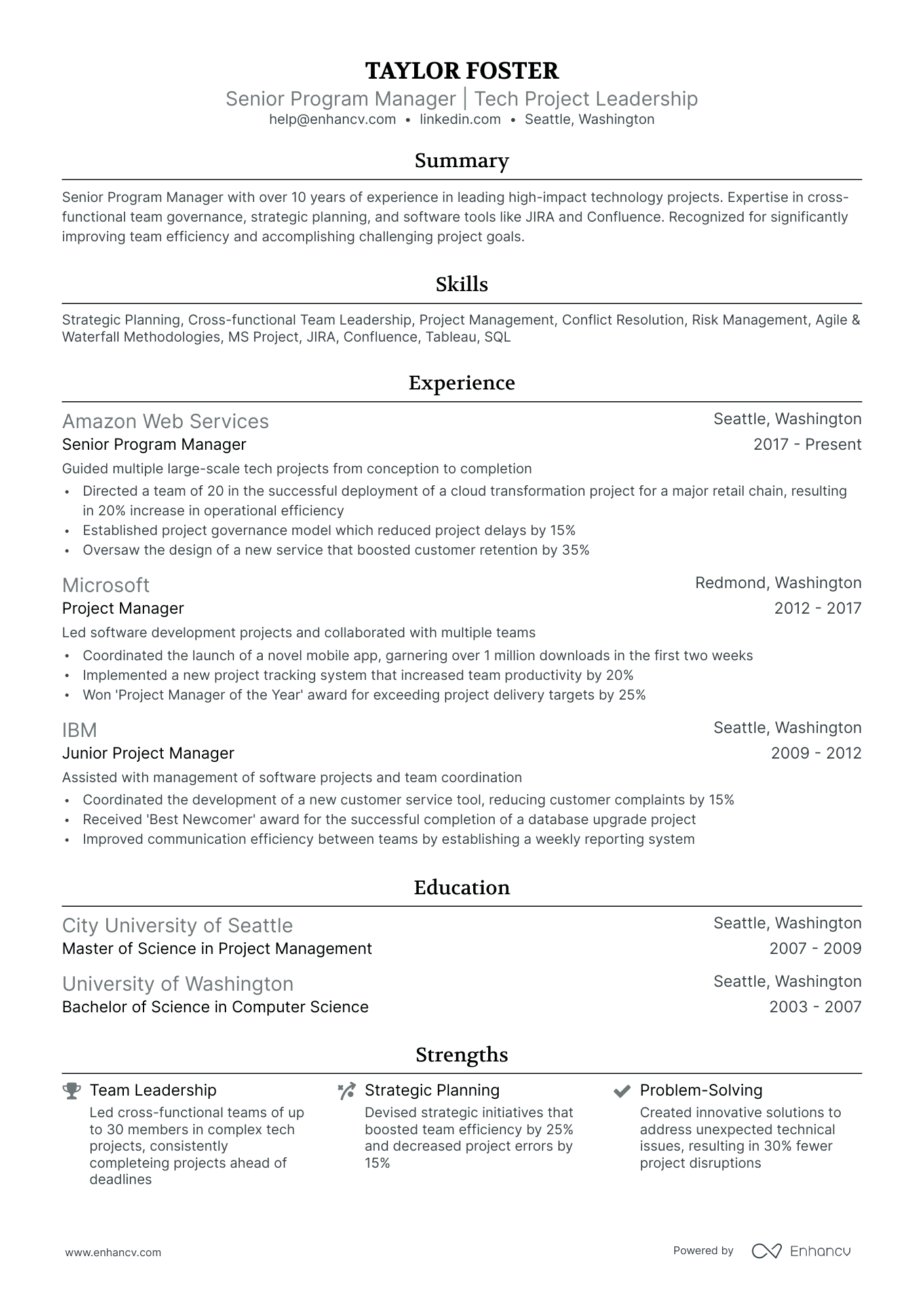 10 Senior Program Manager Resume Examples & Guide for 2026