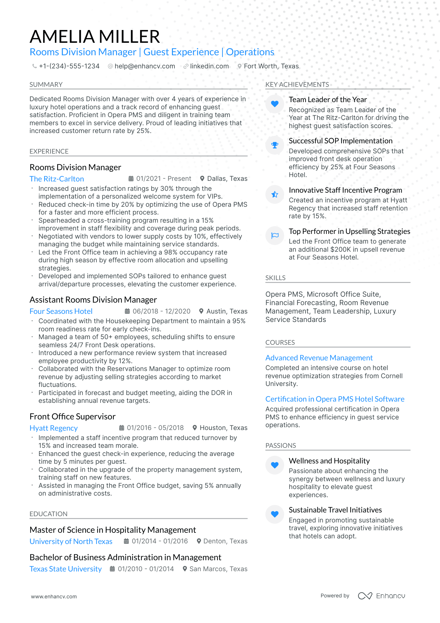 10 Front Office Manager Resume Examples & Guide for 2026