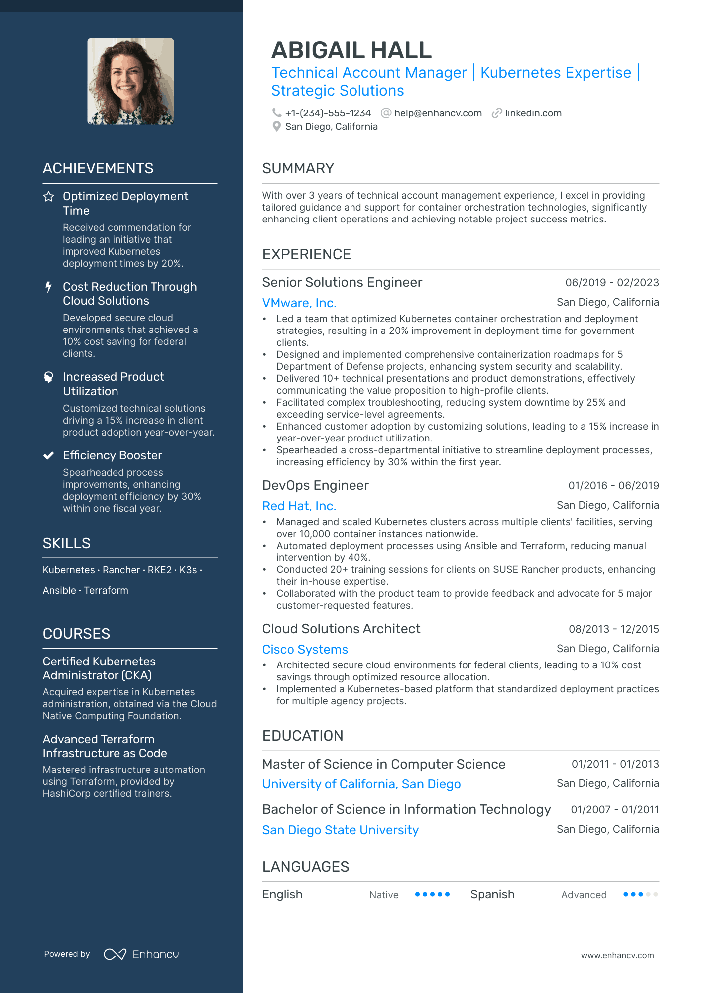 5 Technical Account Manager Resume Examples & Guide for 2024