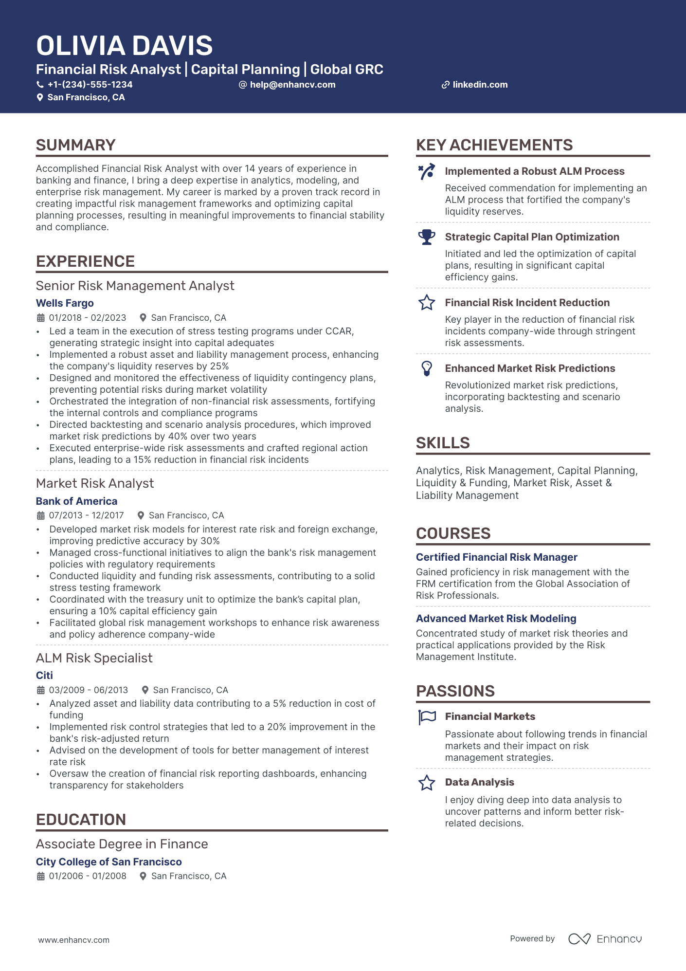 10 Financial Risk Analyst Resume Examples & Guide for 2026