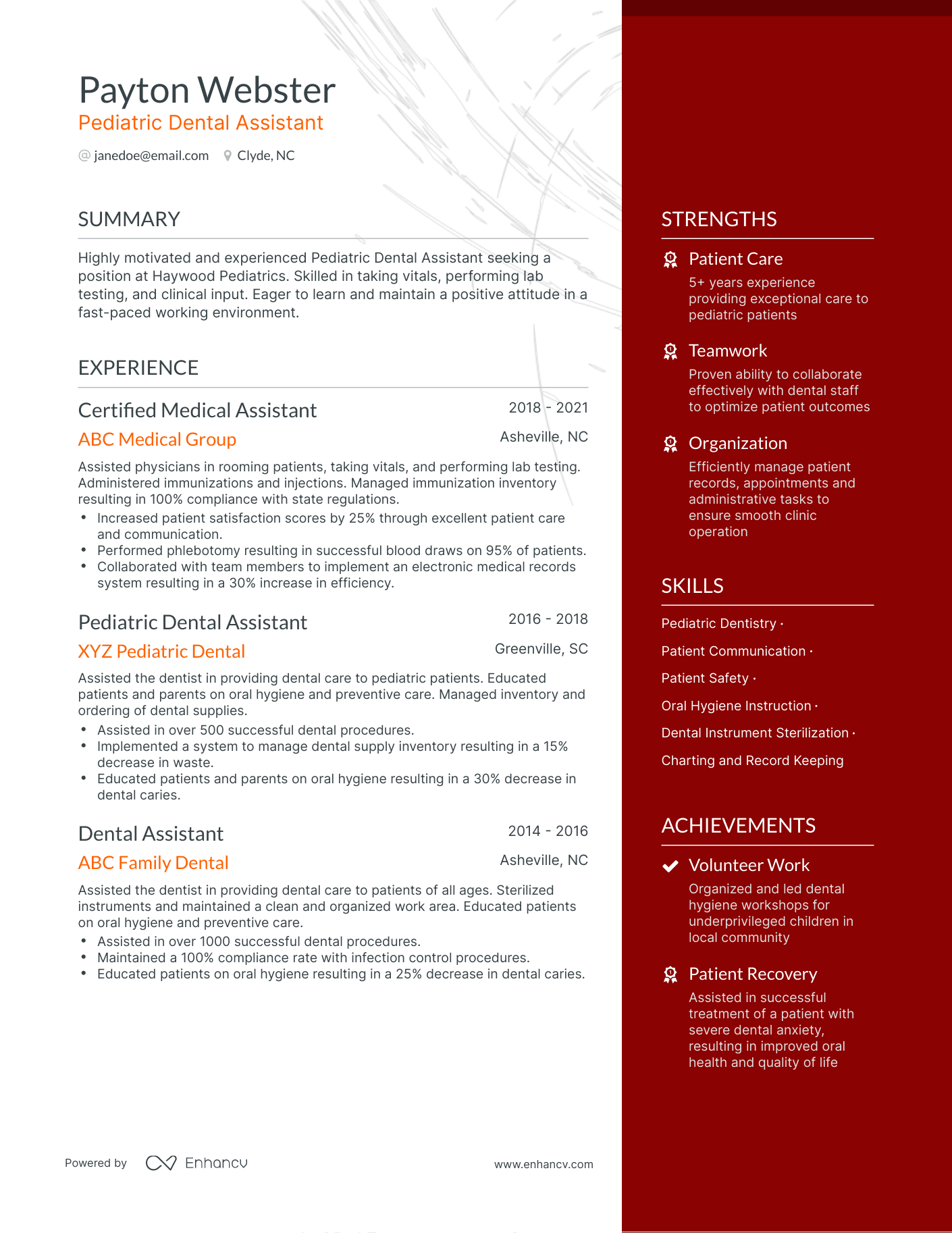 5 Pediatric Dental Assistant Resume Examples & Guide for 2023
