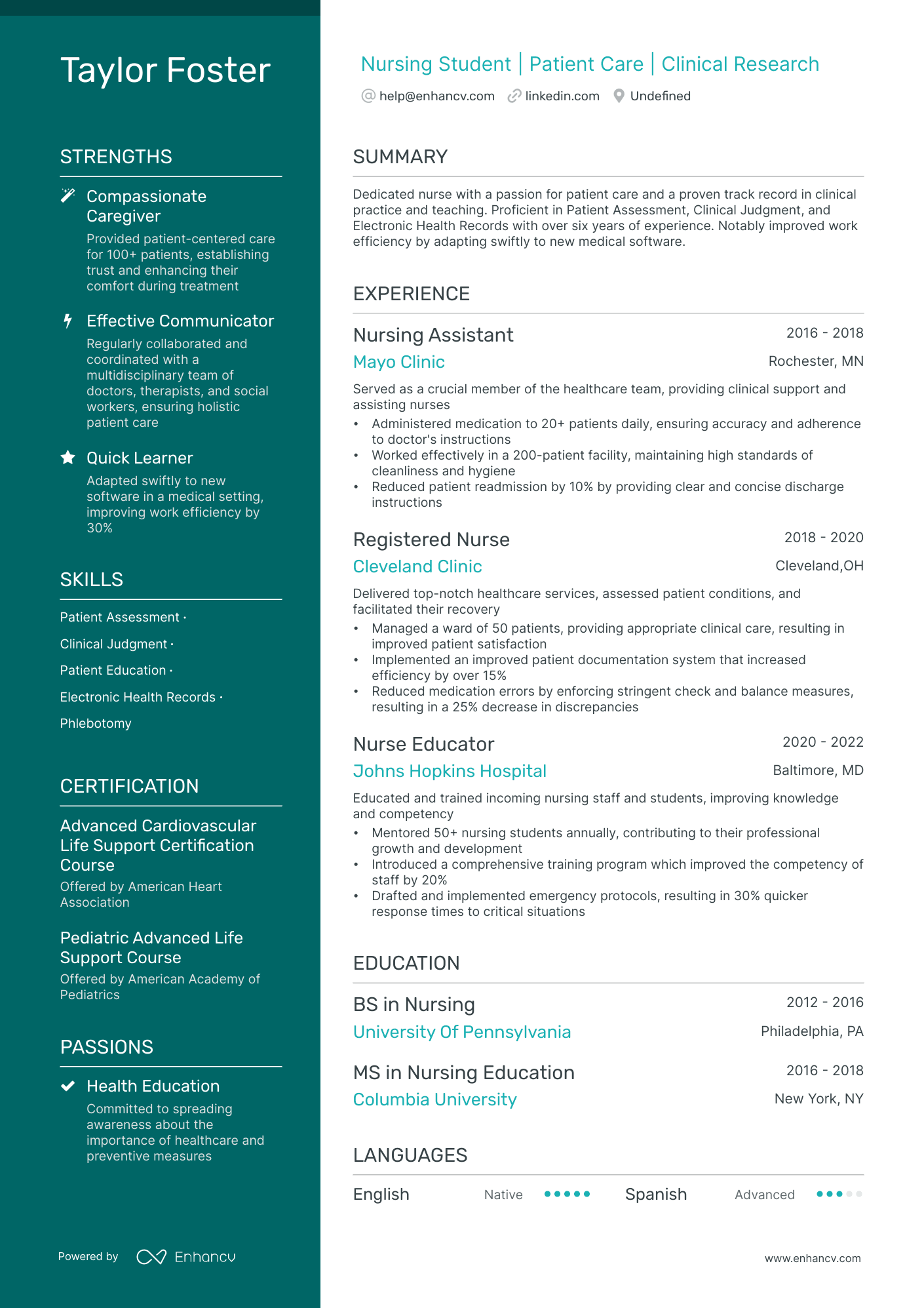 5 Nursing Student Clinical Experience Resume Examples & Guide for 2024